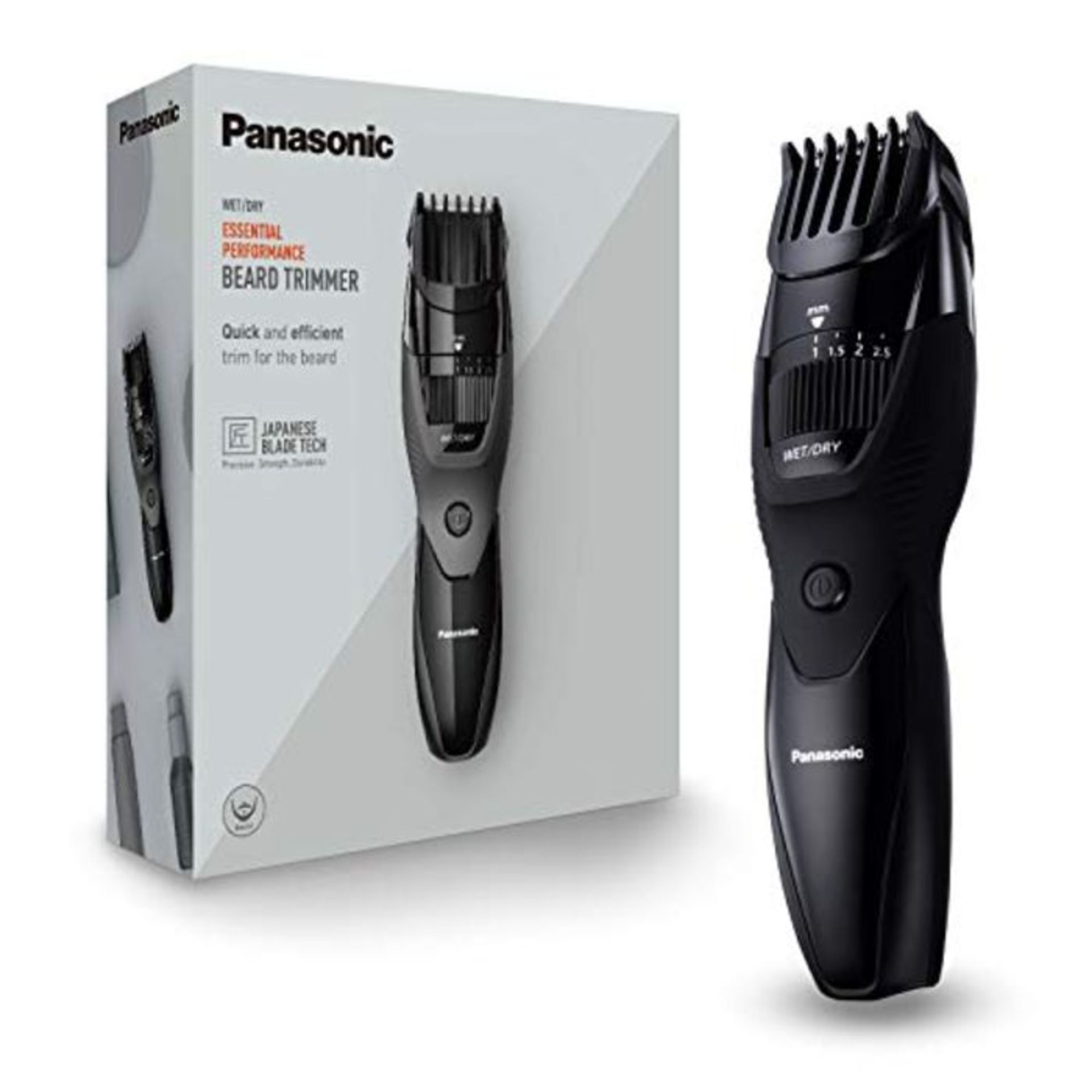 Panasonic ER-GB43 Beard Trimmer with 20 Length Settings (0.5-10 mm) Including Charging