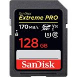 SanDisk Extreme Pro SDXC UHS-I Speicherkarte 128 GB (V30, Übertragungsgeschwindigkeit