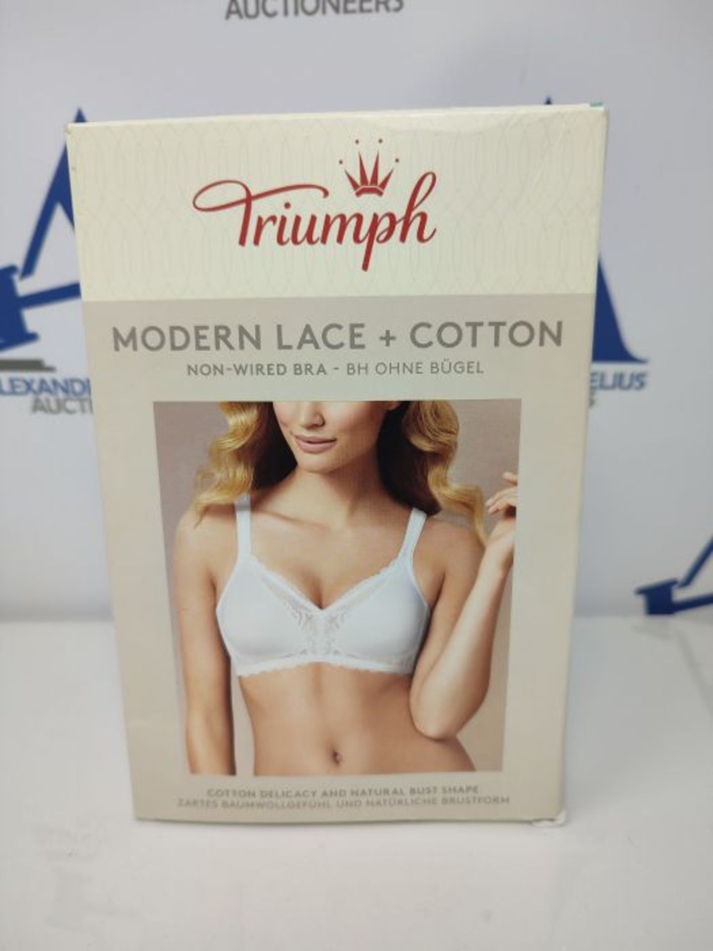 Triumph Women's Modern Lace+Cotton N Bra, Neutral Beige, 38C - Image 2 of 3