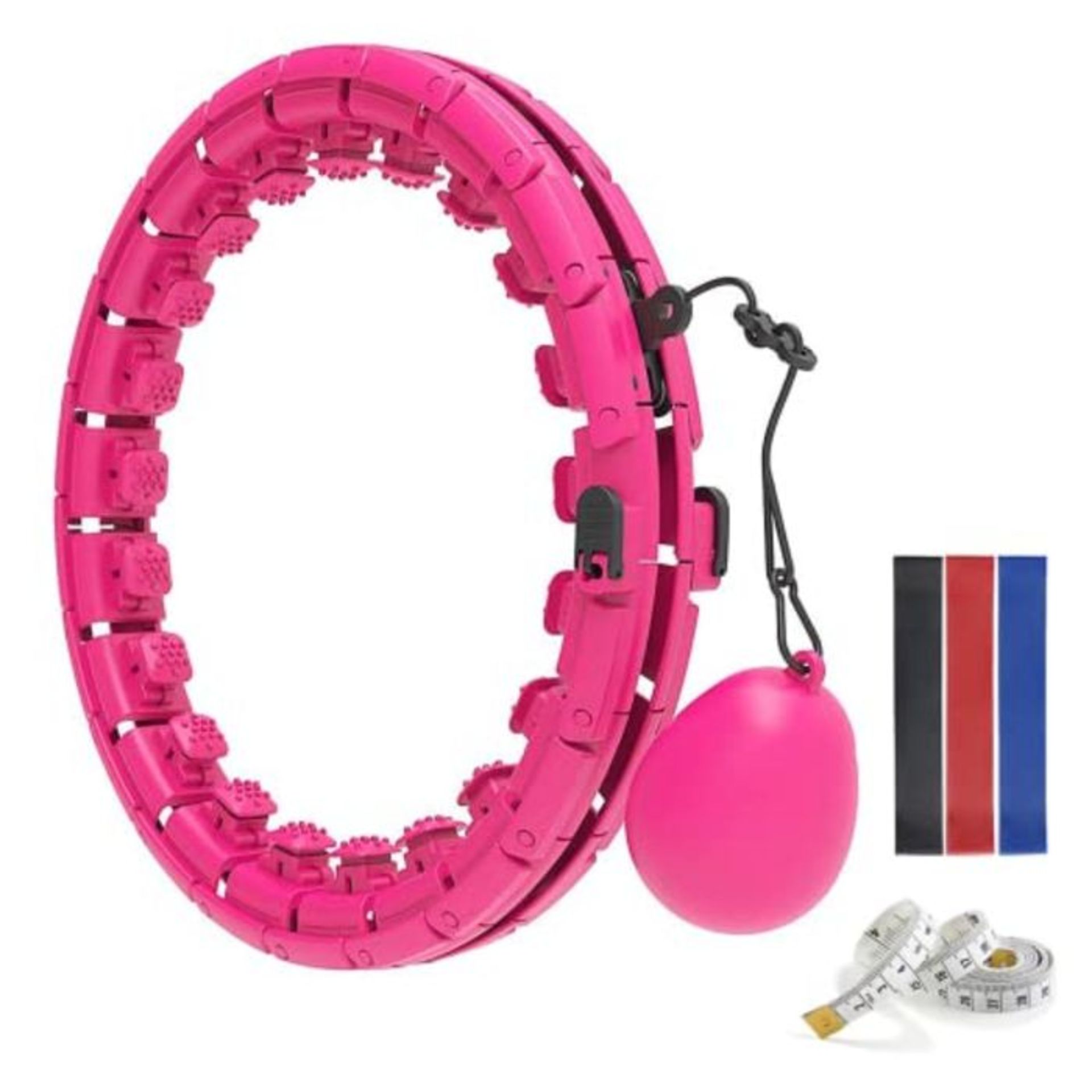 AgoKud Smart Hula Hoop, 24 Artikulierte Reifen Verstellbare Fitness Hoola Hoop mit Sch