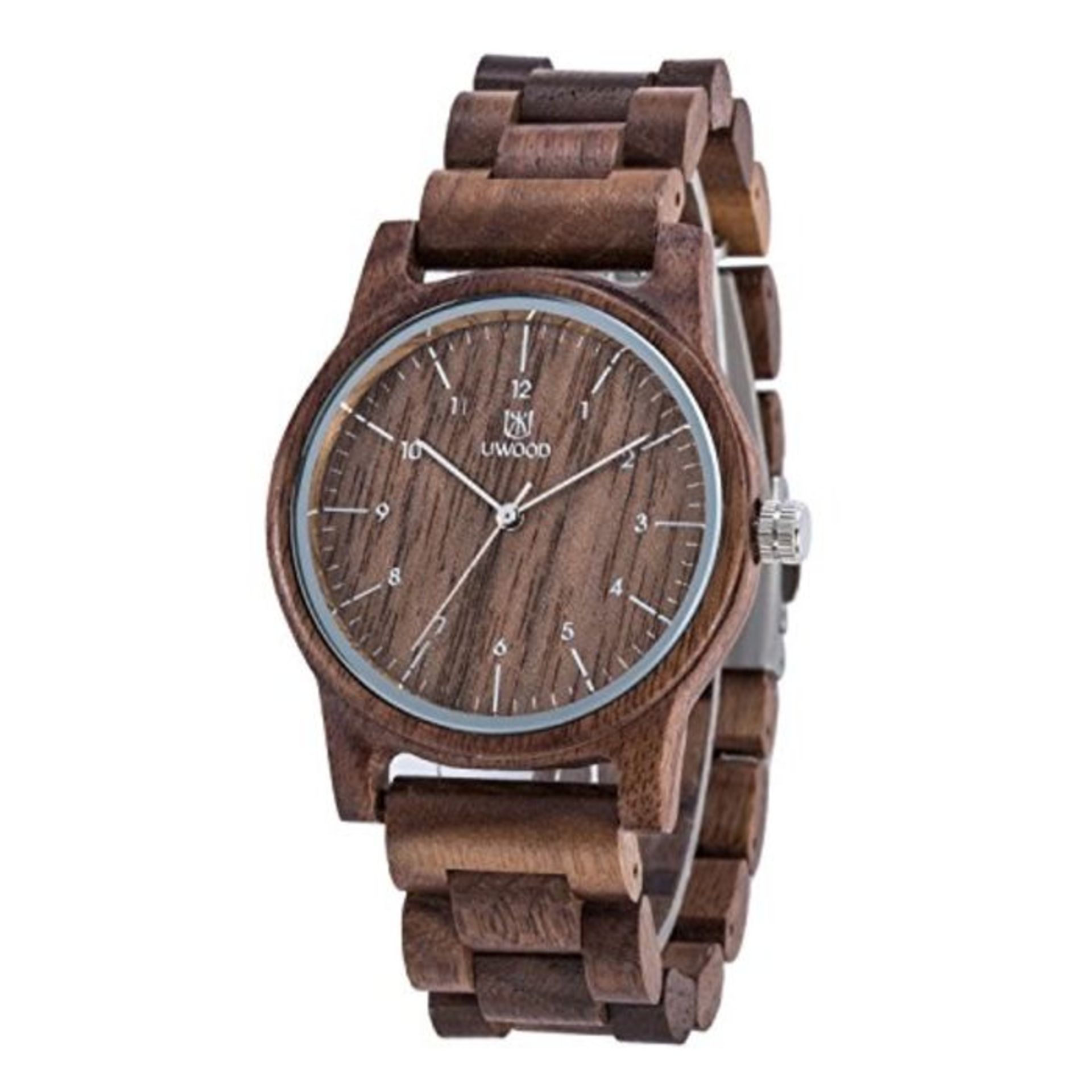 Wood Watches, MUJUZE Handmade 40mm Gents Watches Analog Quartz Movement Walnut Wood Wa