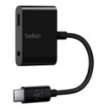 Belkin RockStar 3.5mm Audio + USB-C Charge Adapter (USB-C Audio Adapter for Google Pix