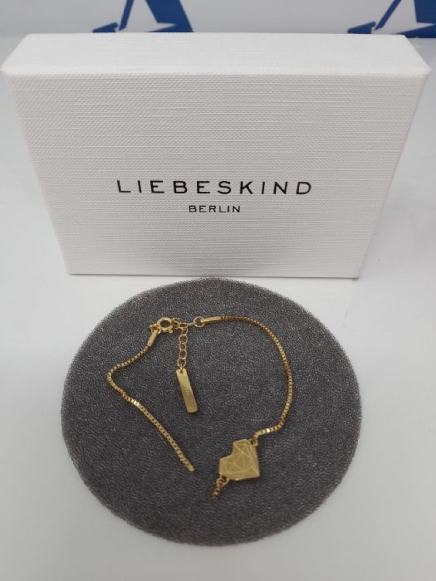 [CRACKED] Liebeskind Berlin Damen Armband Herz Edelstahl Silber 20 cm (gold) - Image 2 of 3