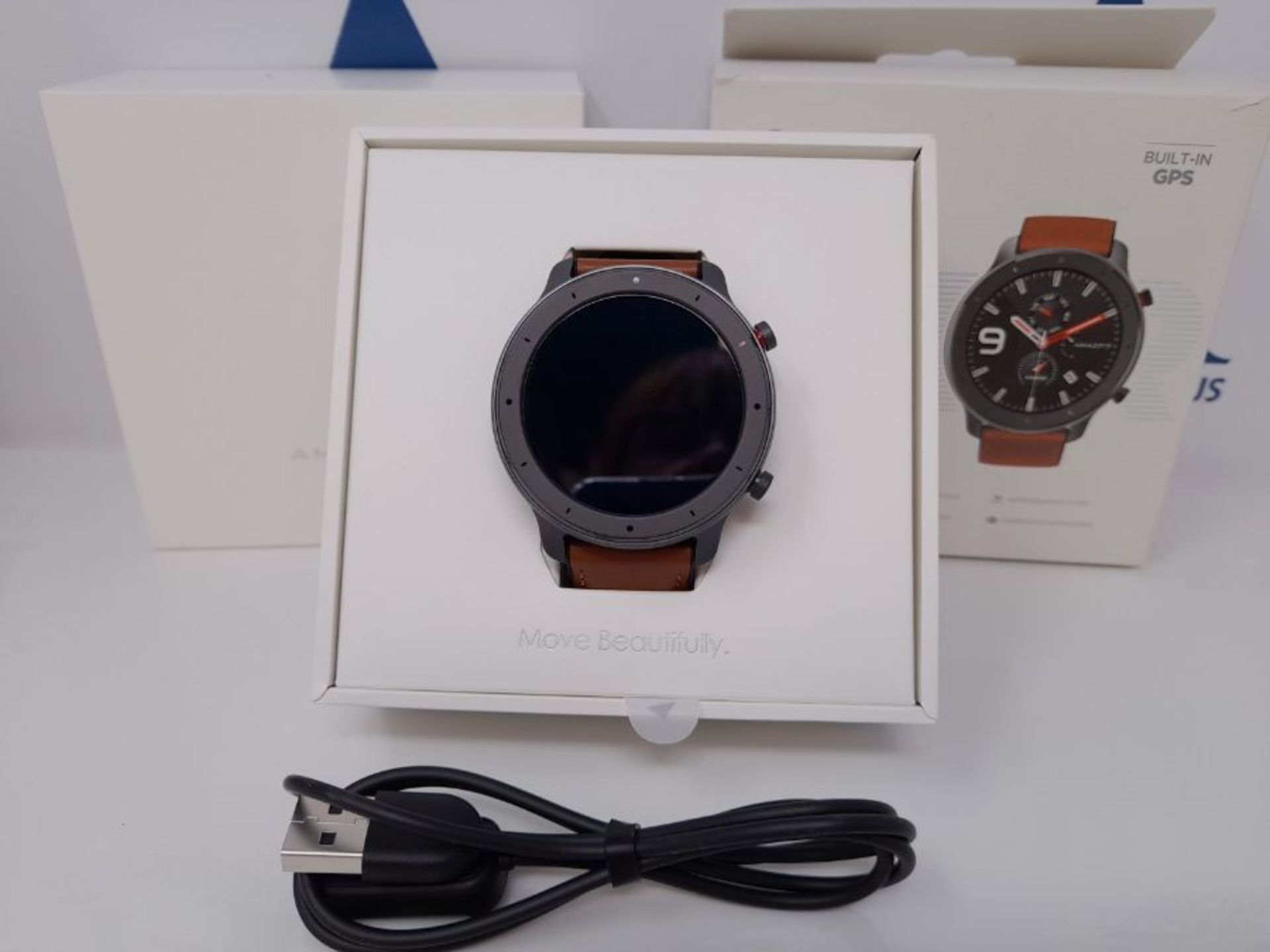 RRP £81.00 Amazfit GTR 47mm Smartwatch Sports Watch 5 ATM Waterproof with GPS, Pedometer, Sleep M - Image 2 of 3