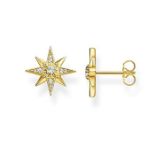 RRP £55.00 [CRACKED] Thomas Sabo Women Stud Earrings Star 925 Sterling Silver H2081-414-14