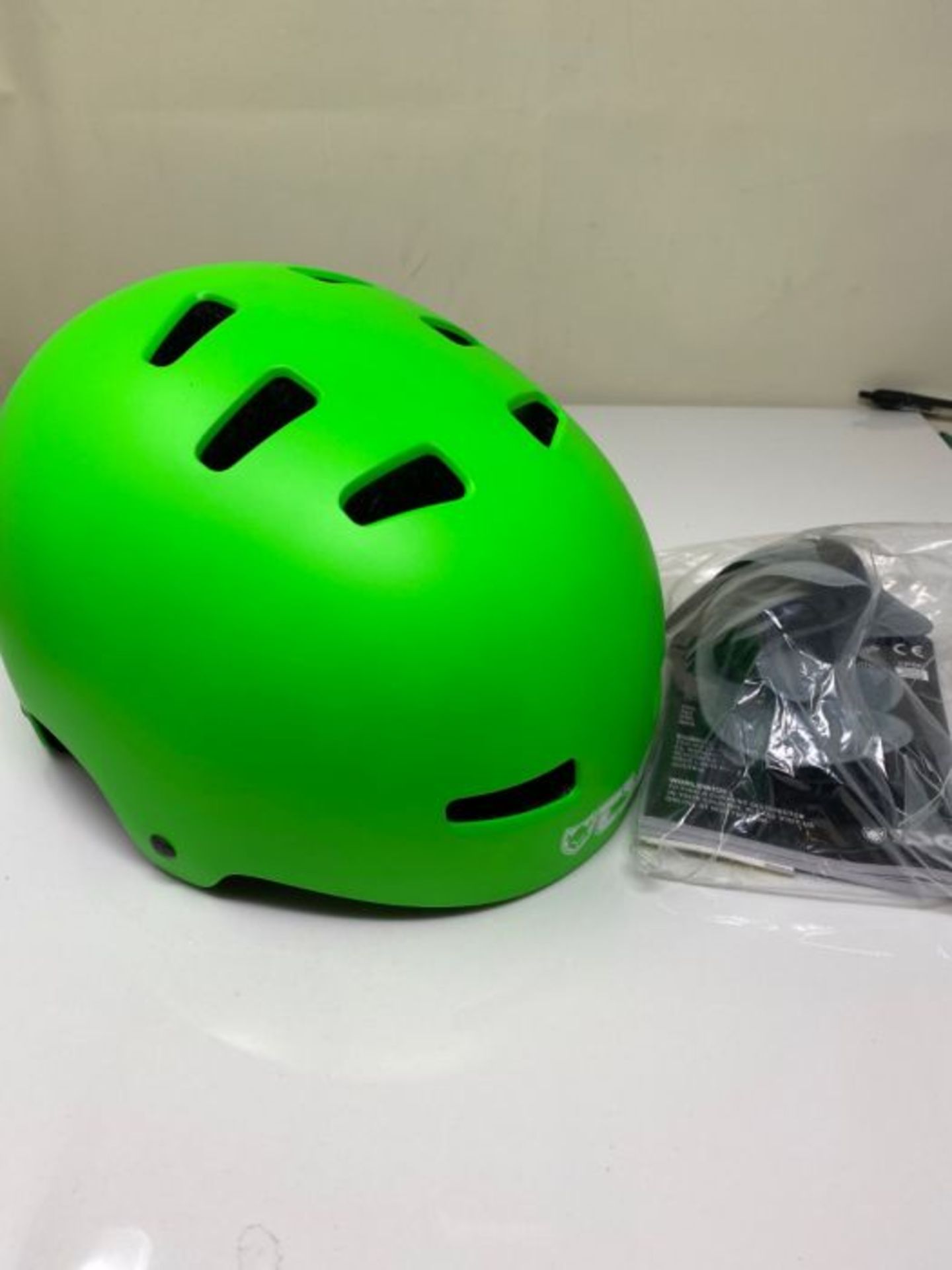 TSG Unisex_Adult Helm Evolution Solid Color Helmet, Satin Lime Green, L-XL - Image 3 of 3