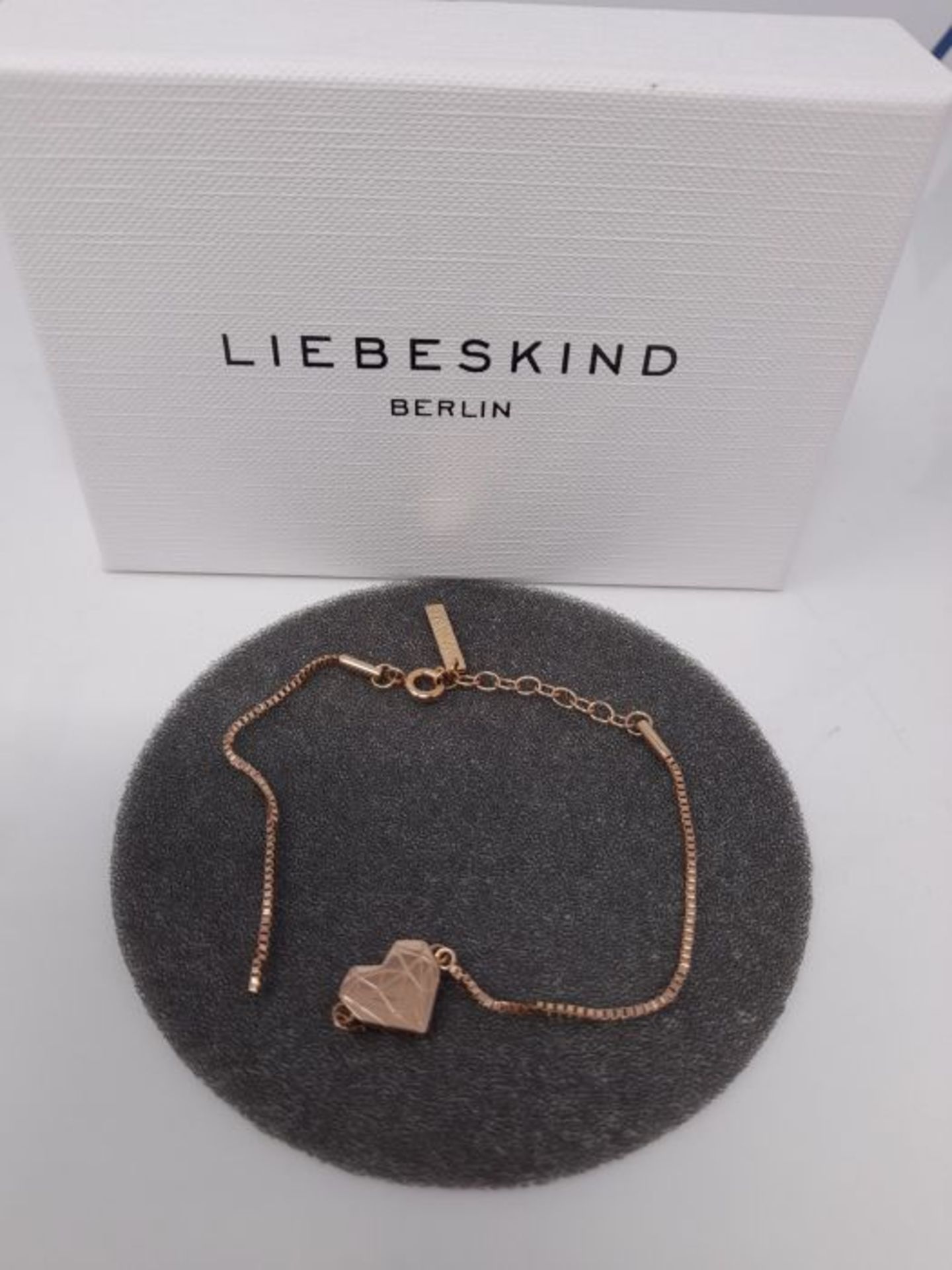 [CRACKED] Liebeskind Berlin Damen Armband Herz Edelstahl Silber 20 cm (roségold) - Image 2 of 3