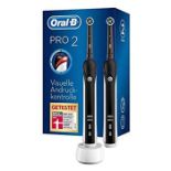 RRP £54.00 Oral-B PRO 2 2900 Elektrische ZahnbÃ¼rste/Electric Toothbrush, Doppelpack mit 2 Aufs