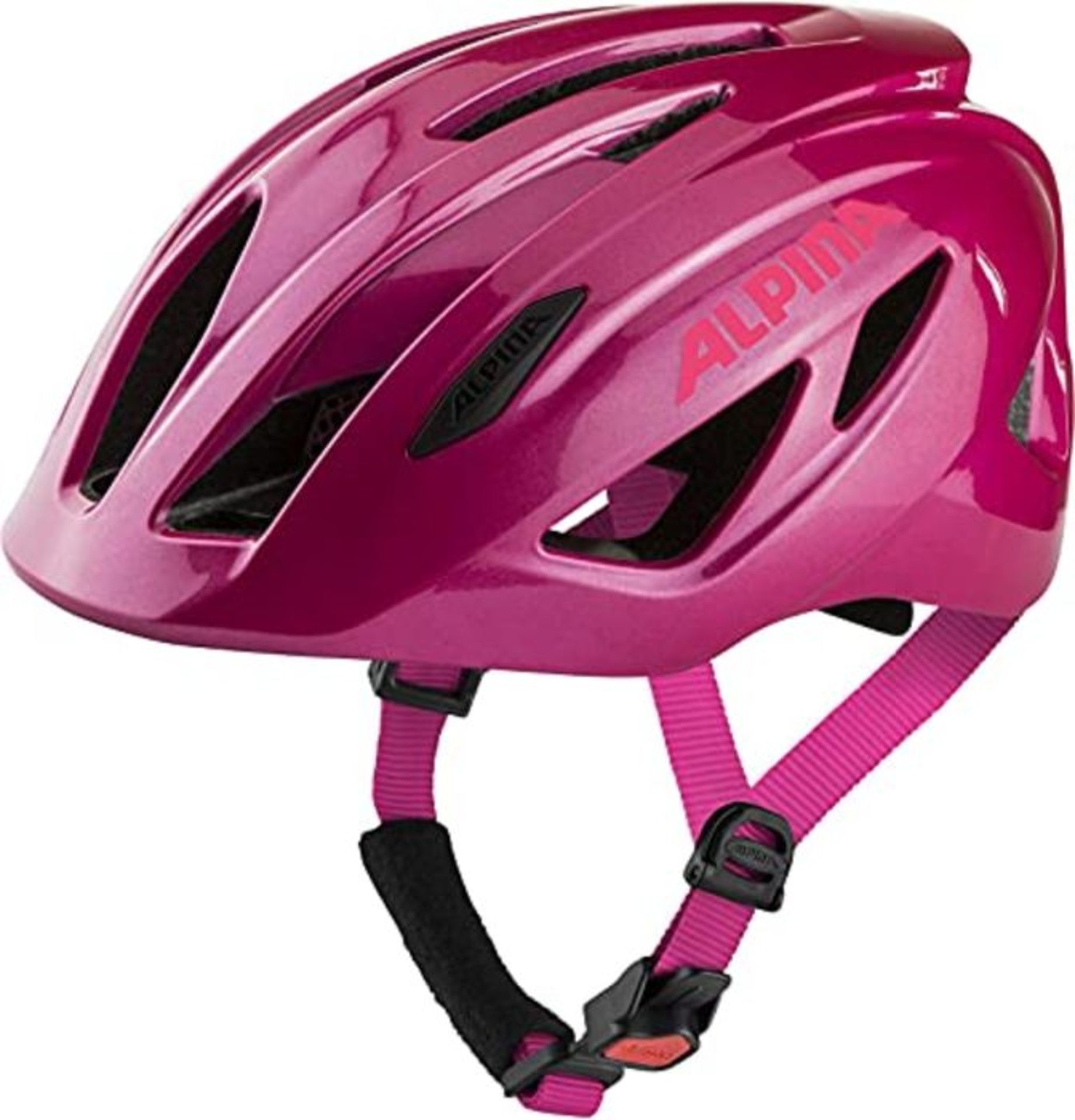 ALPINA Unisex - Kinder, PICO FLASH Fahrradhelm, deeprose-pink gloss, 50-55 cm