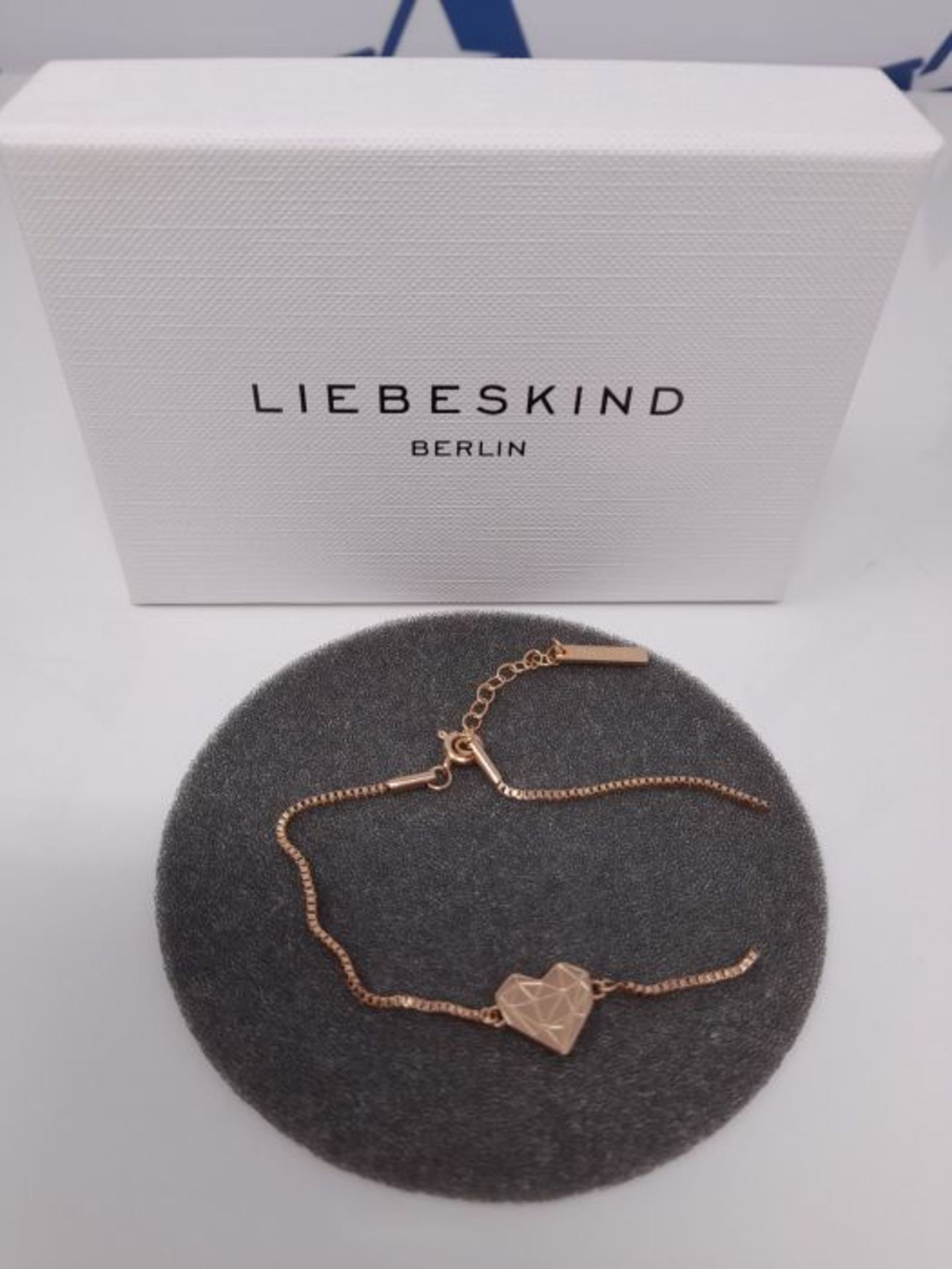 [CRACKED] Liebeskind Berlin Damen Armband Herz Edelstahl Silber 20 cm (roségold) - Image 2 of 3