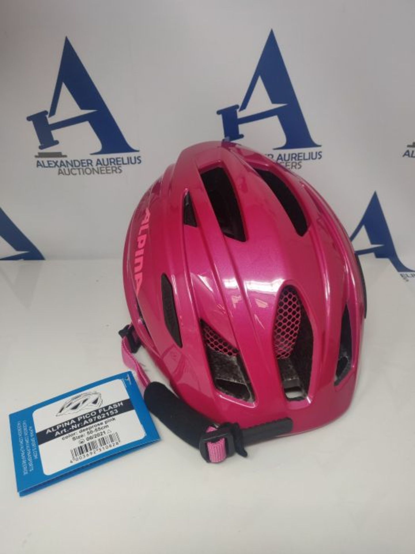 ALPINA Unisex - Kinder, PICO FLASH Fahrradhelm, deeprose-pink gloss, 50-55 cm - Image 3 of 3