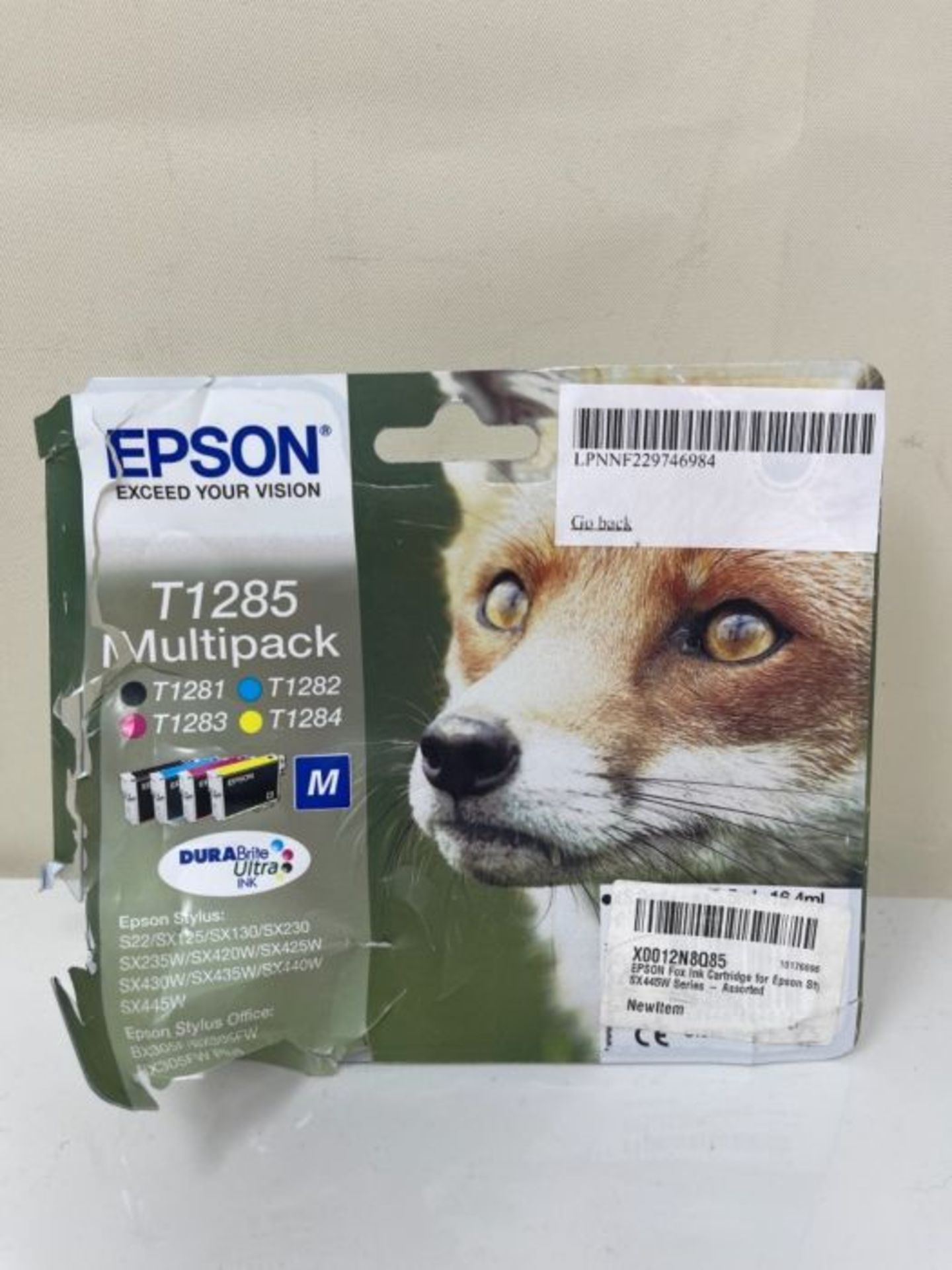 Epson T1285 Fox Genuine Multipack, 4-colours Ink Cartridges, DURABrite Ultra Ink - Image 2 of 3