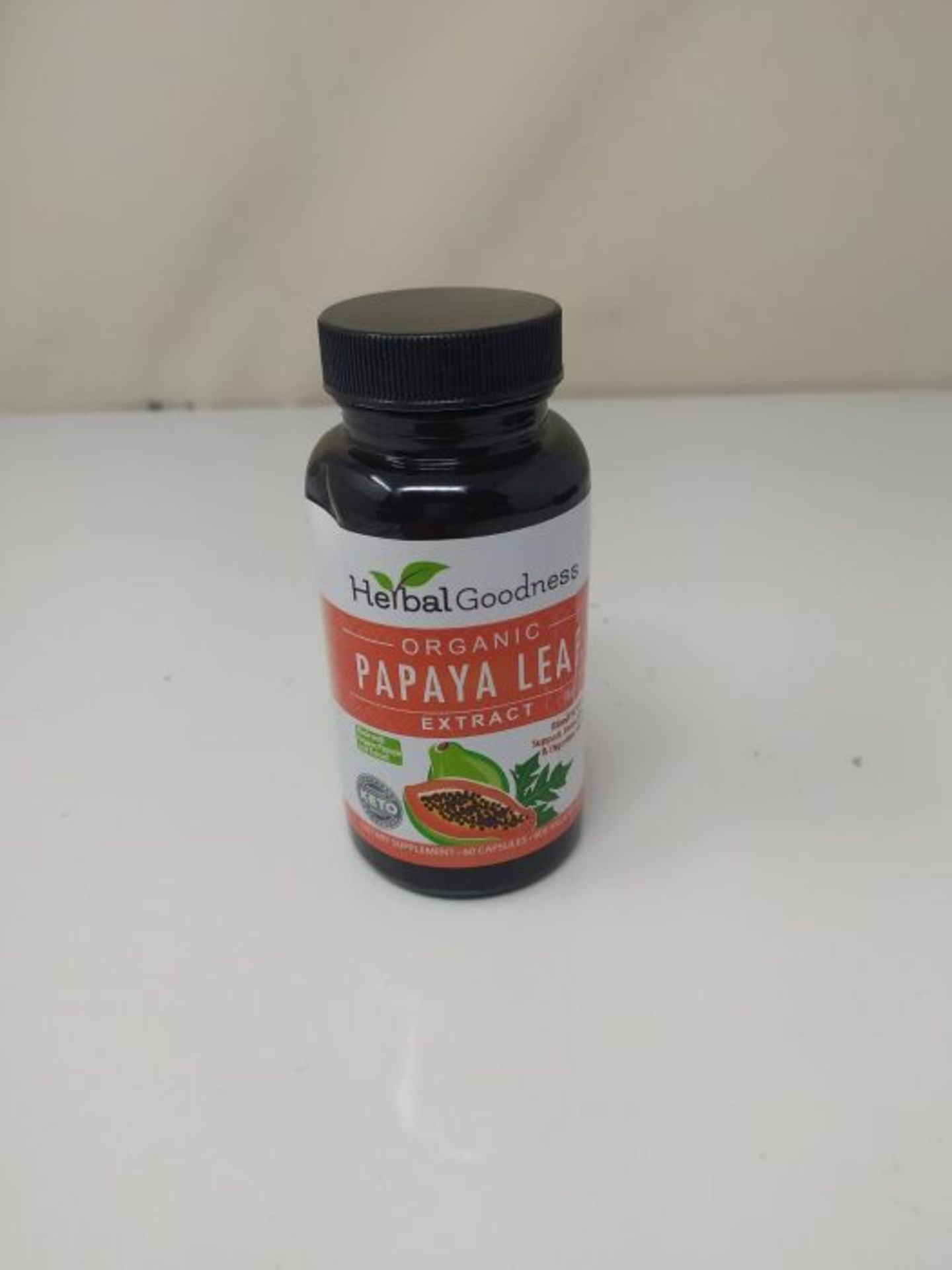 Papaya Leaf Extract 600mg, (10:1 Extract Strength) - 60 Veggie Capsules - Image 2 of 2