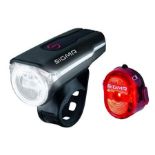 Sigma Sport LED bicycle lighting set AURA 60 USB/NUGGET II,   front light and rear