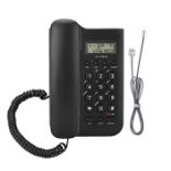Garsent Corded Phone, FSK/DTMF Dual System Desktop Lindline Telephone Corded with Call