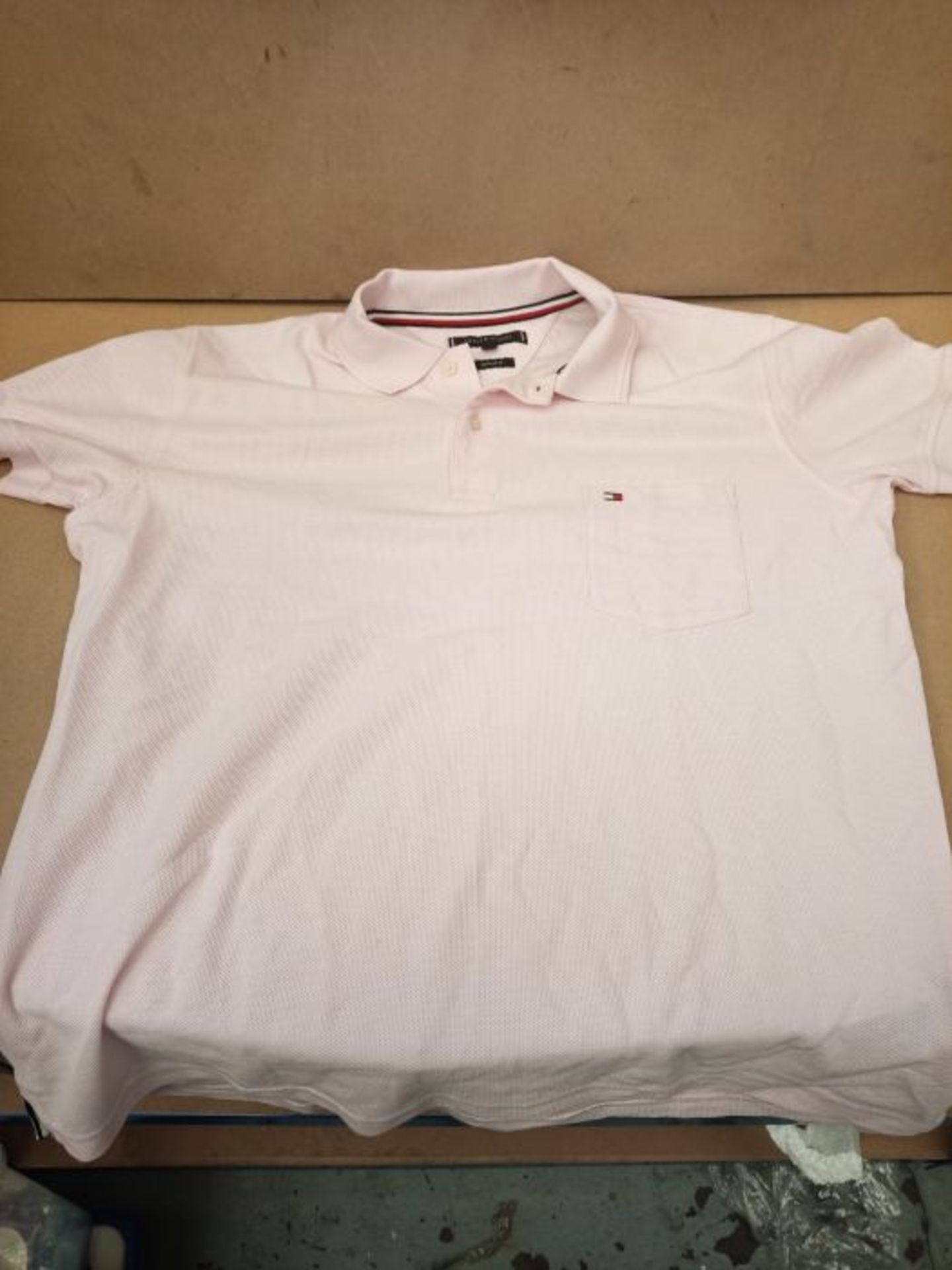 Tommy Hilfiger Men's Structured Pocket Regular Polo Shirt, Light Pink, M - Image 3 of 3