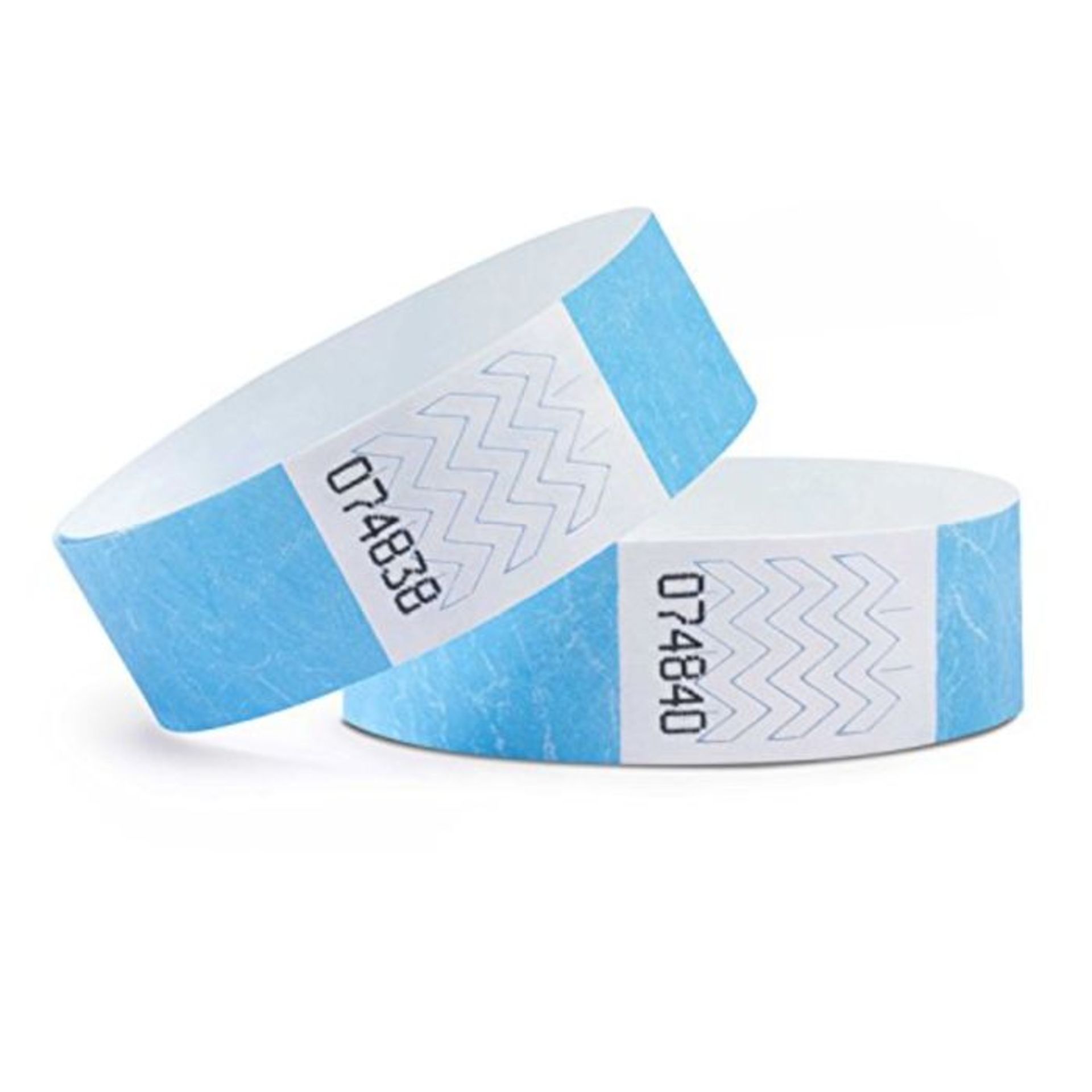 linie zwo®, Pack of 1.000 wristbands Tyvek® 19 mm, Baby blue
