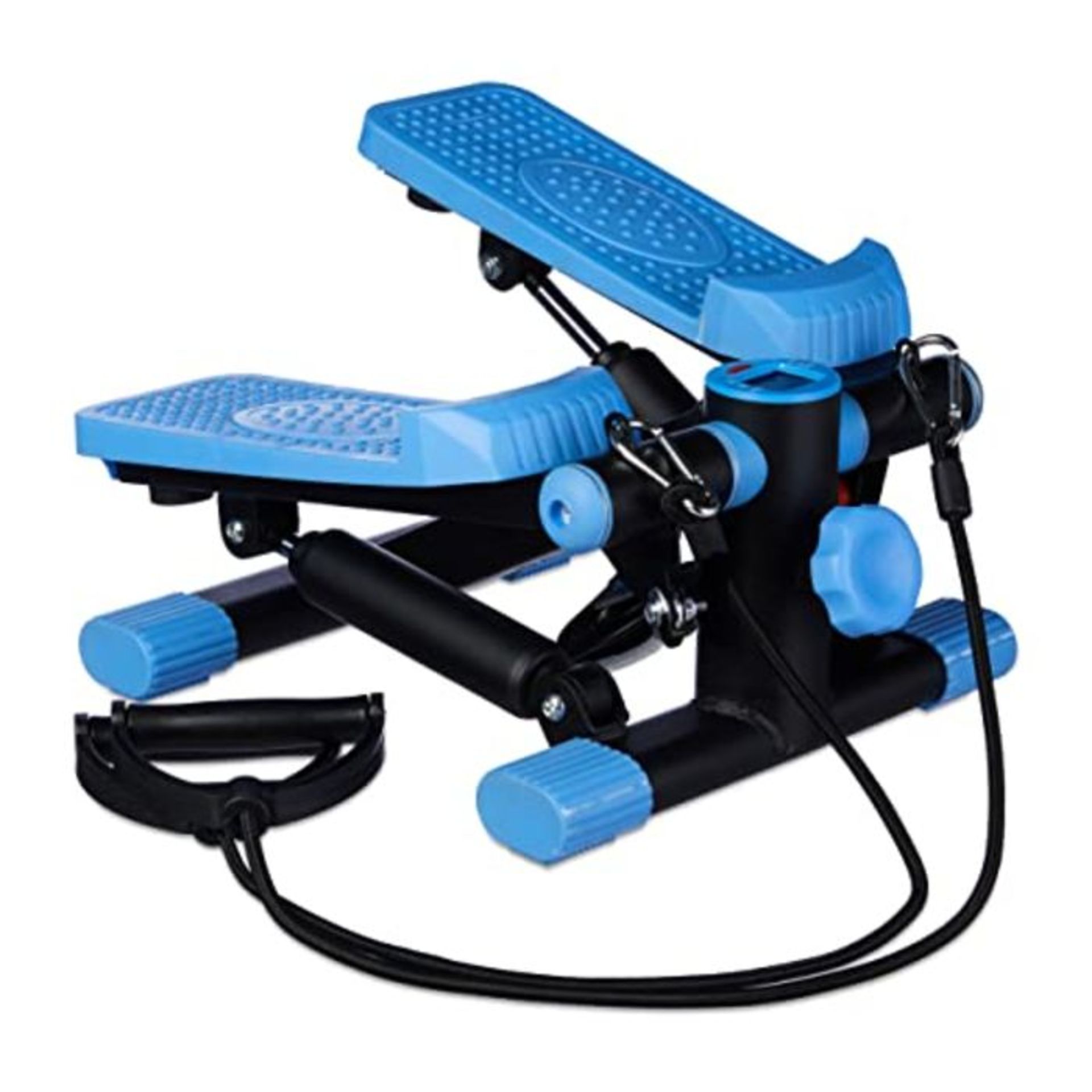 Relaxdays Unisex Stepper, Adjustable Resistance, with Expander, Speedometer and Step C