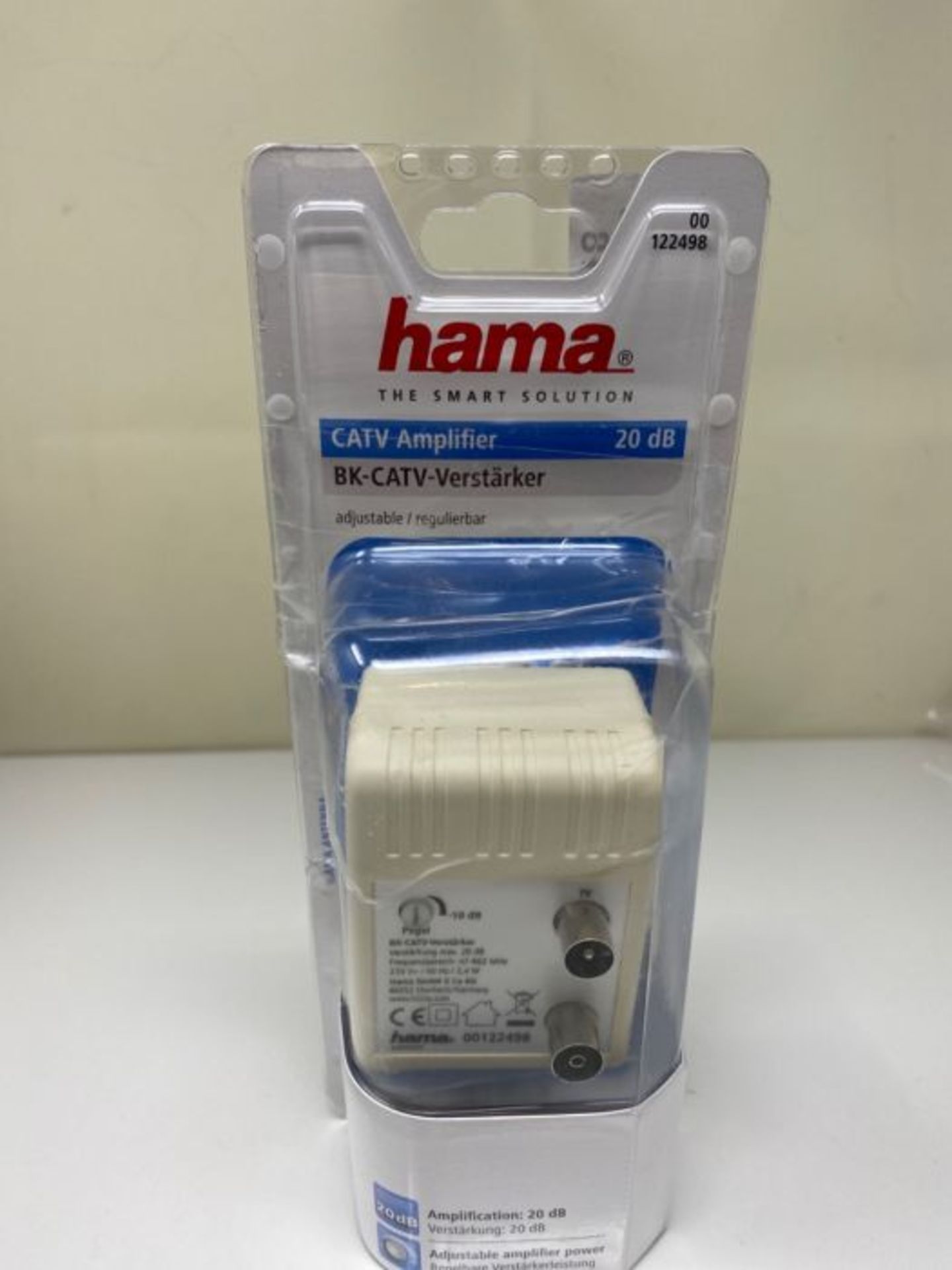 Hama Antennen-Verstärker für Kabel TV/ DVB-T/ Radio (regulierbar, Koax-Buchse/Koax-S