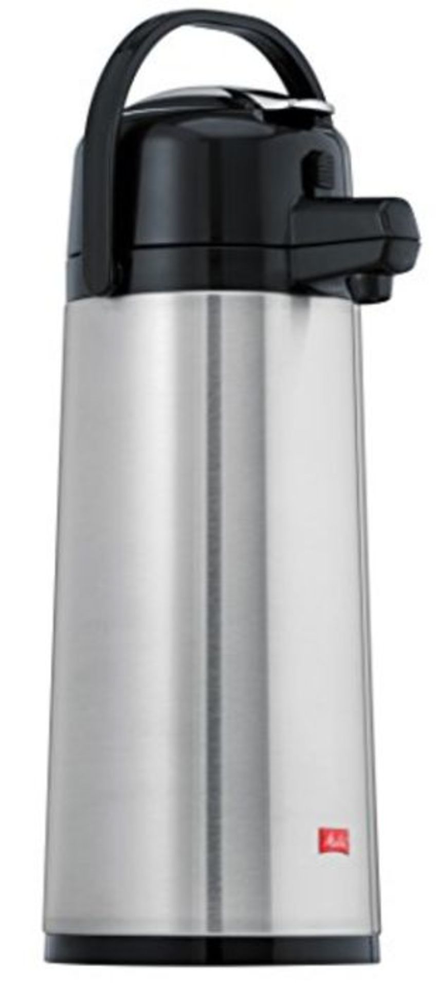 RRP £82.00 Melitta Pump Pot Vacuum Jug, 2.2L, 18 Cups Stainless Steel Flask, Stainless Steel, Si