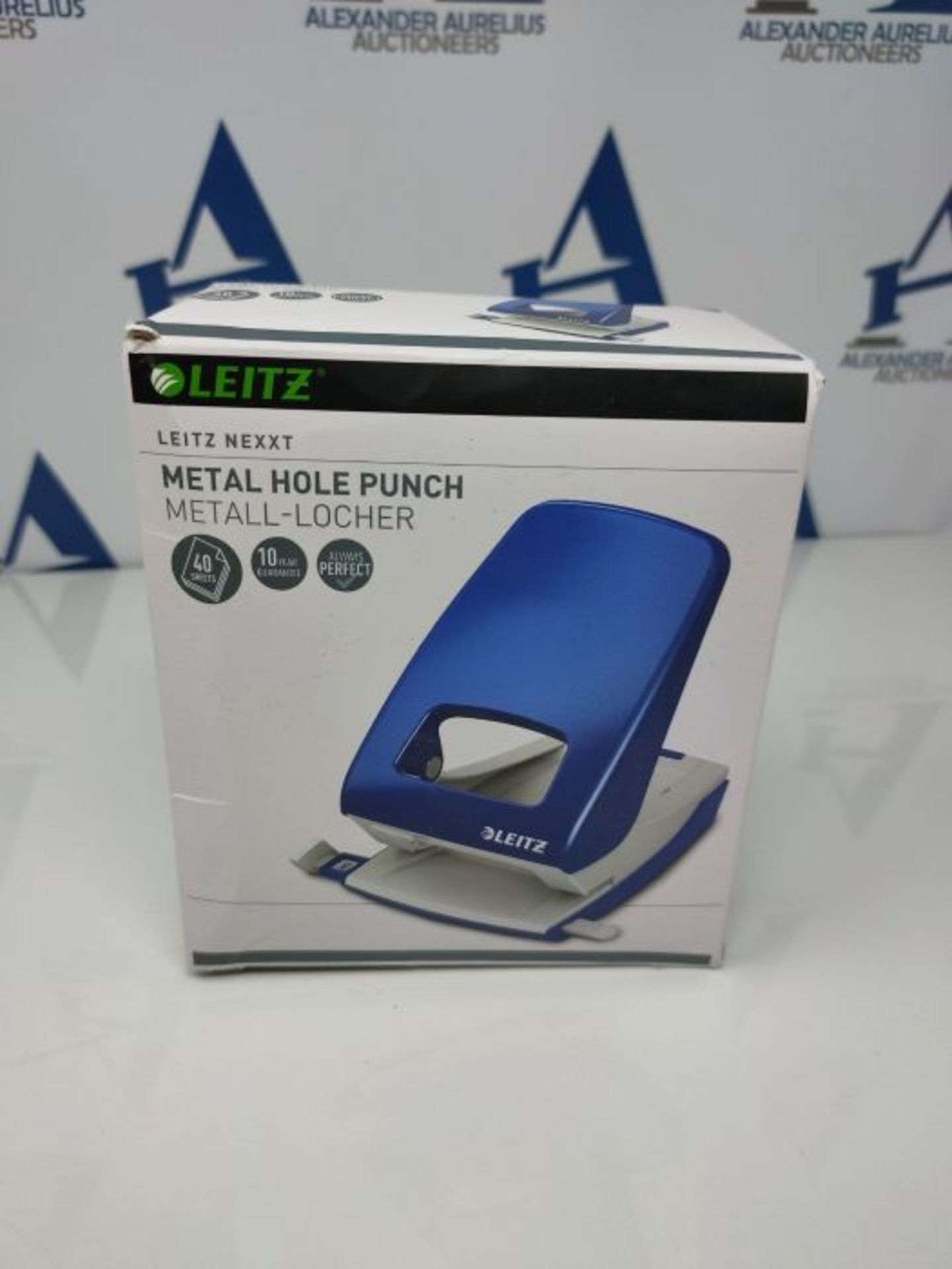 Leitz Hole Punch, 40 Sheets, Guide Bar with Format Markings, Metal, NeXXt Range, 51380 - Image 2 of 3