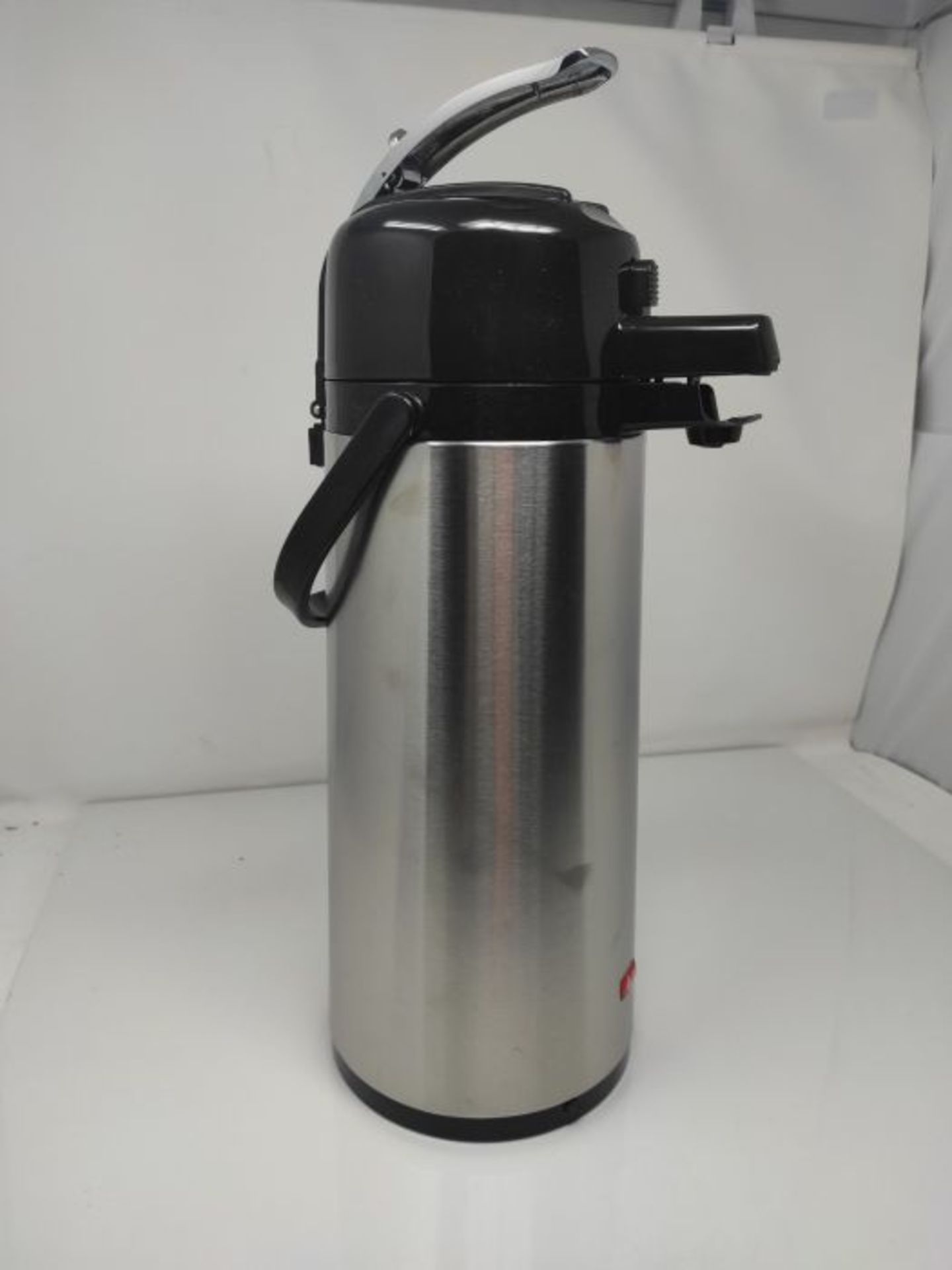 RRP £82.00 Melitta Pump Pot Vacuum Jug, 2.2L, 18 Cups Stainless Steel Flask, Stainless Steel, Si - Image 3 of 3