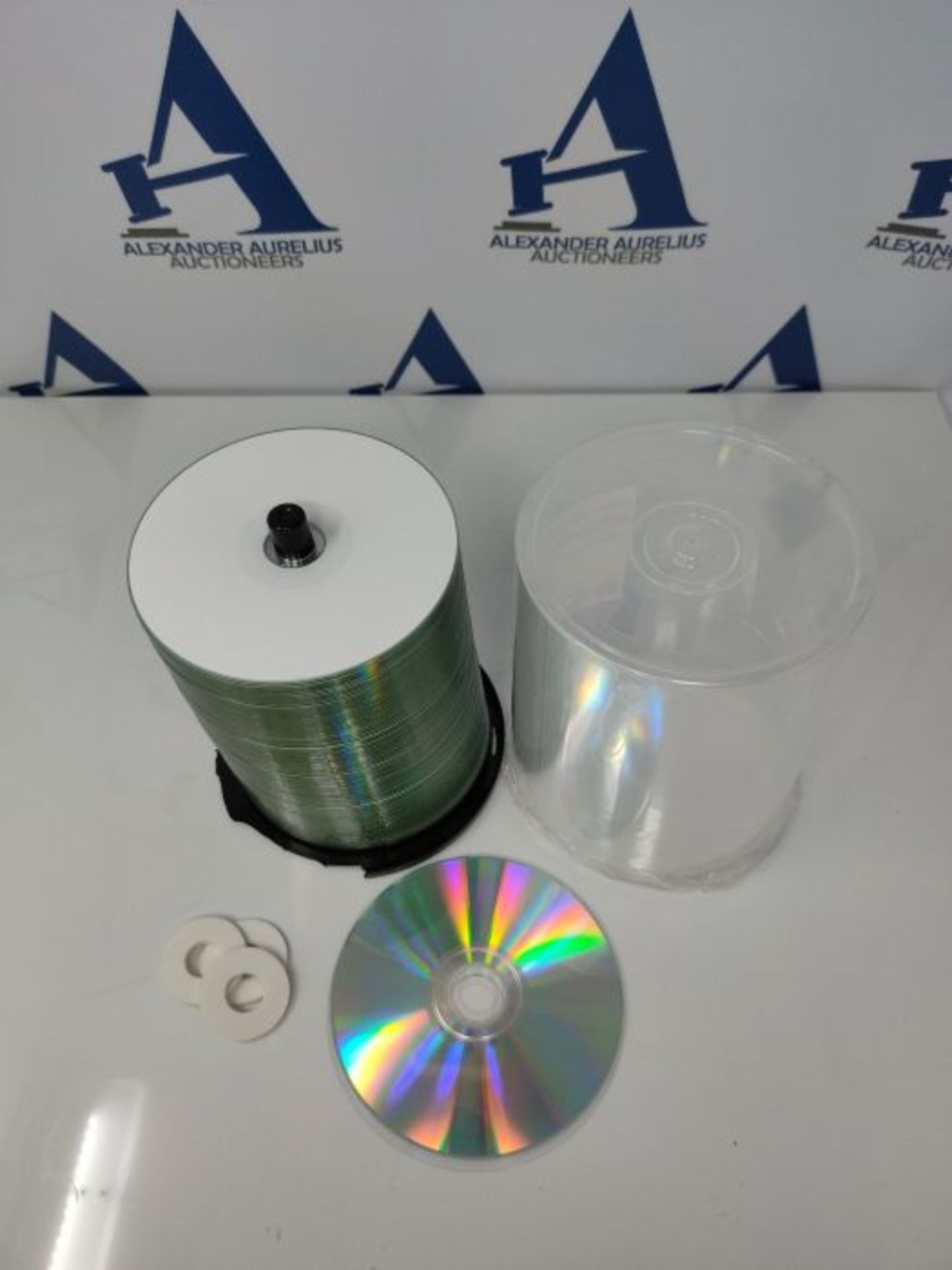 MediaRange CD-R 700Mb|80Min 52x Speed, Inkjet Fullsurface Printable, Cake 100, MR203 - Image 2 of 2