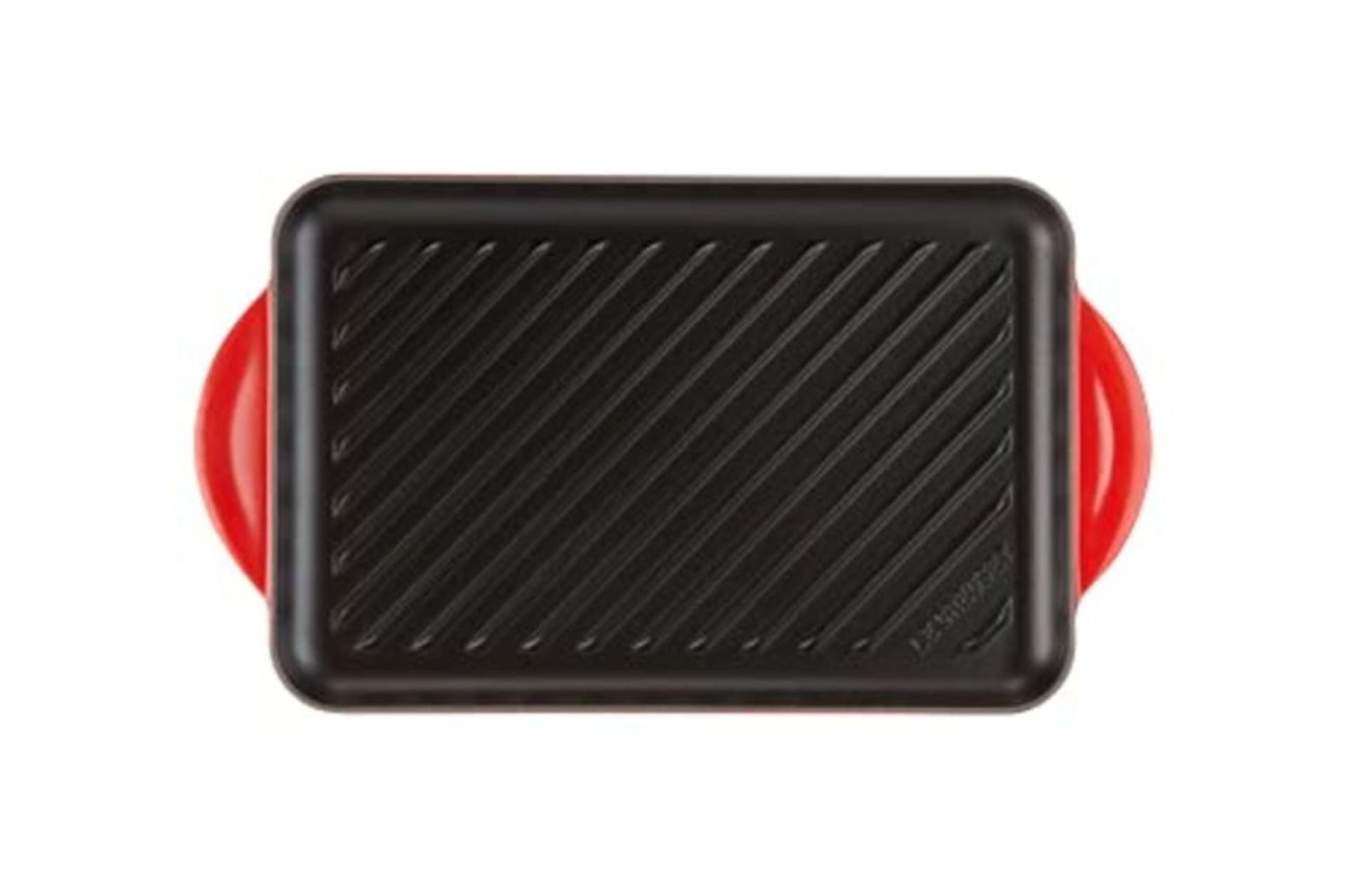 RRP £71.00 Le Creuset Enamelled Cast Iron Rectangular Grill, For Low Fat Cooking On All Hob Types