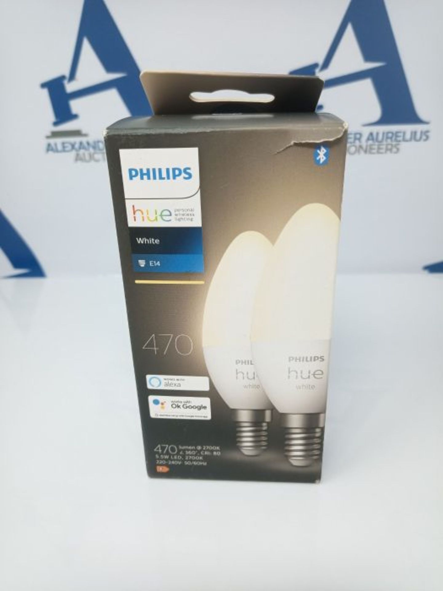 Philips Hue White E14 LED Lampe Doppelpack, dimmbar, warmweiÃxes Licht, steuerbar vi - Image 2 of 3