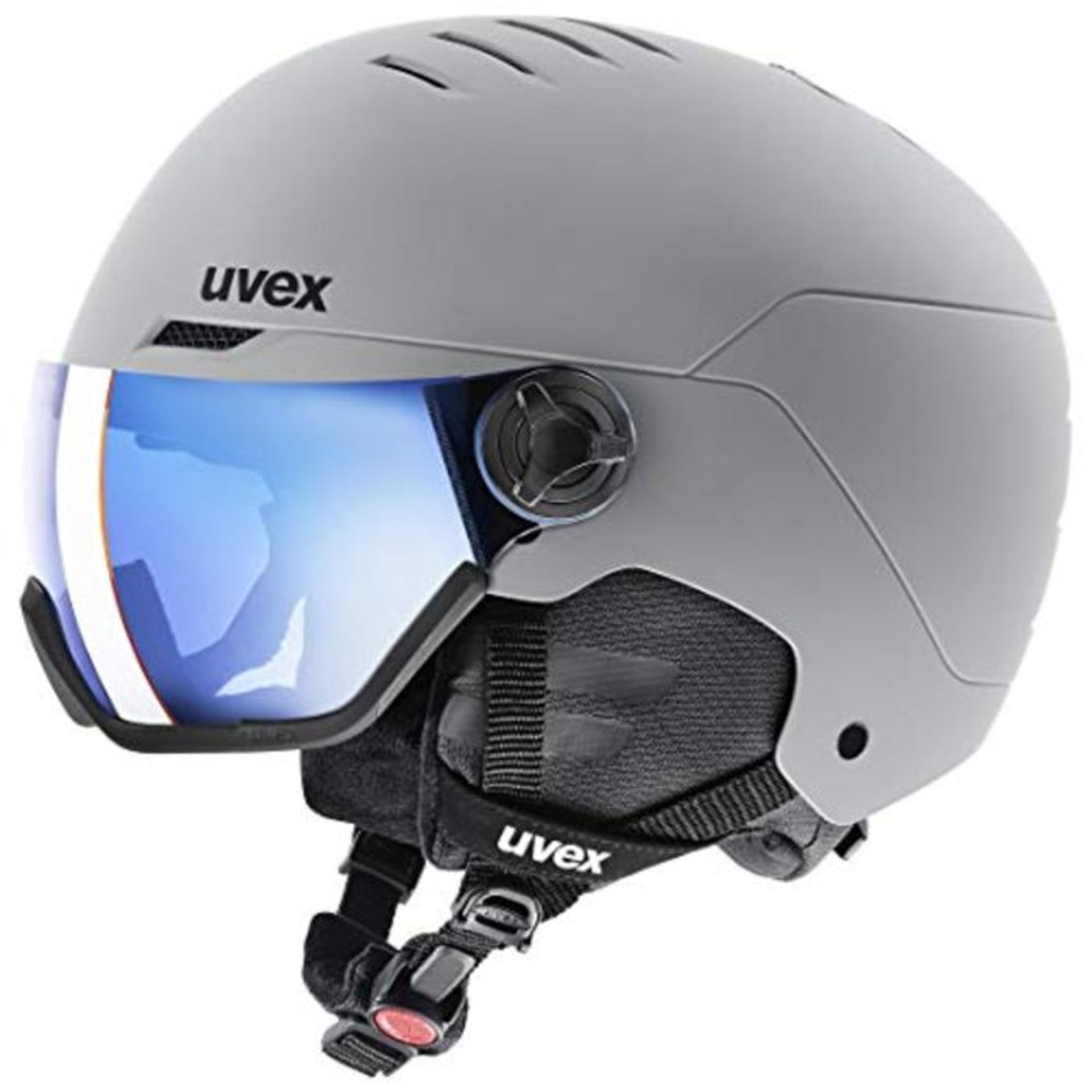 RRP £106.00 Uvex Unisex's Wanted Visor ski Helmet, Rhino mat, 54-58 cm