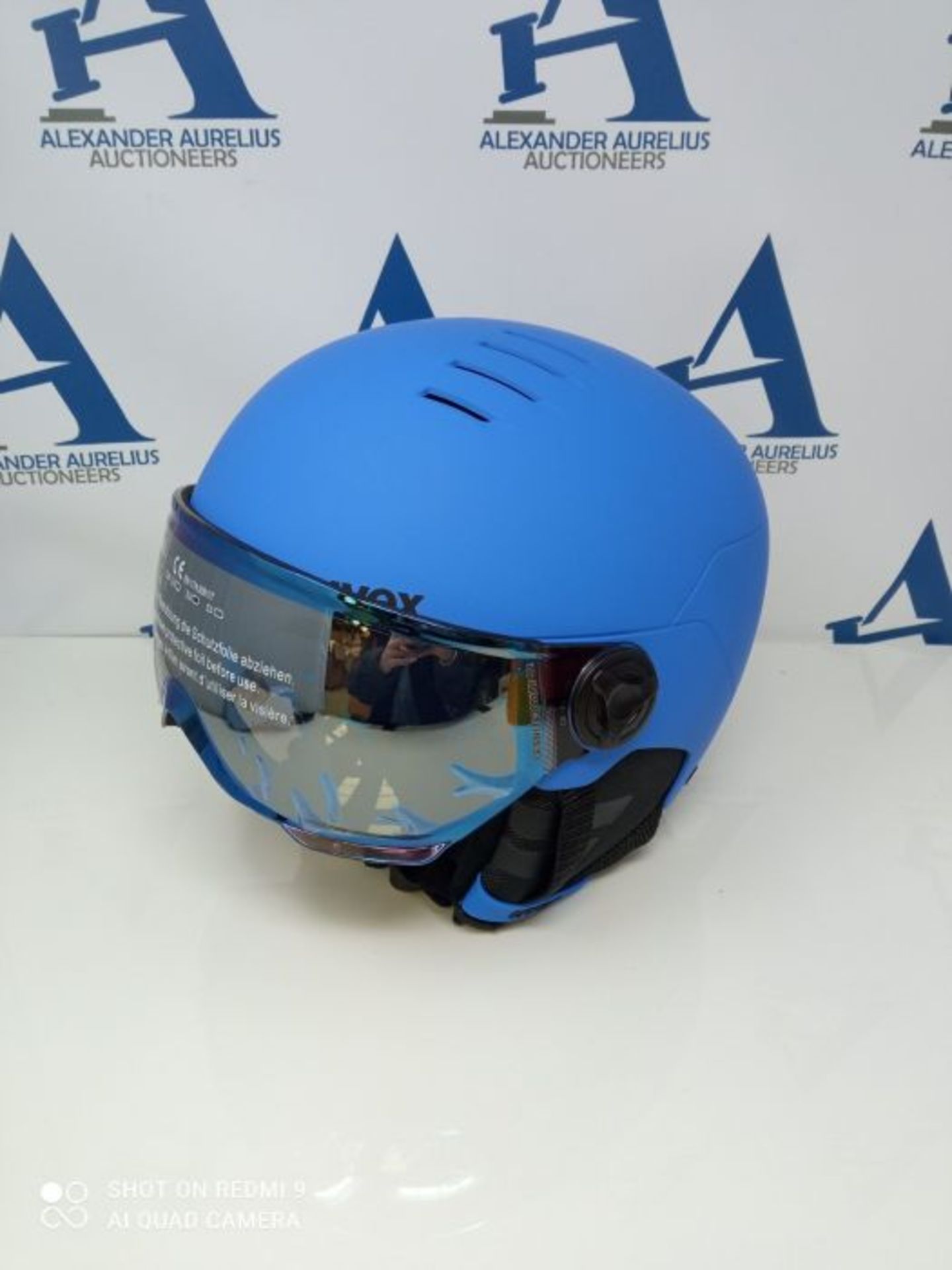 RRP £87.00 Uvex Unisex-Youth Rocket jr Visor ski Helmet, Blue mat, 51-55 cm - Image 3 of 3