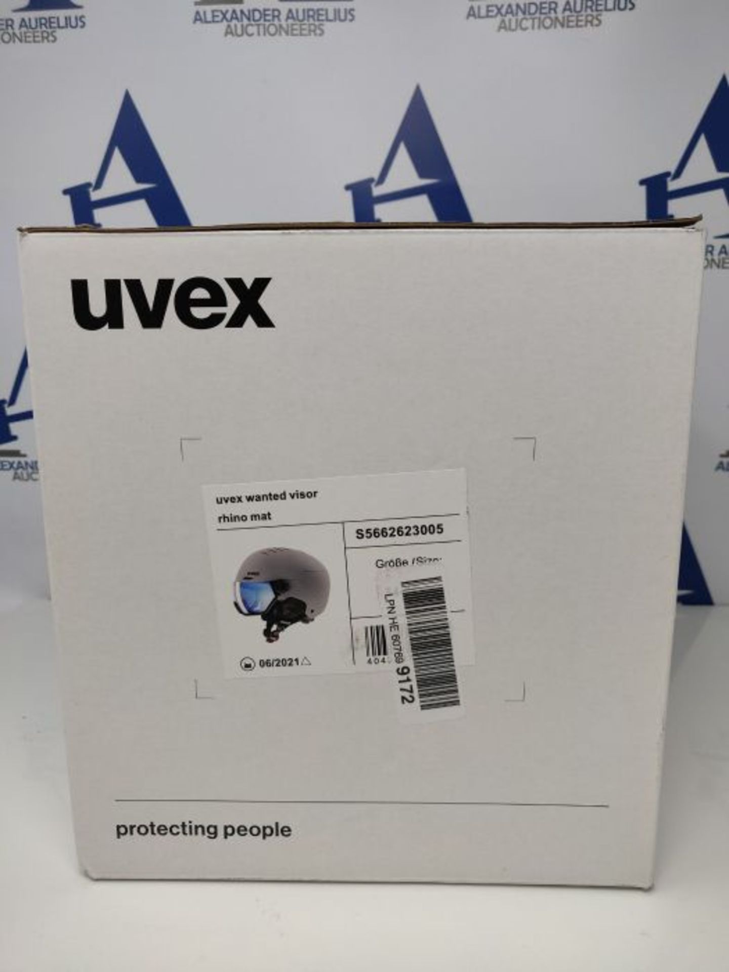 RRP £106.00 Uvex Unisex's Wanted Visor ski Helmet, Rhino mat, 54-58 cm - Image 2 of 3