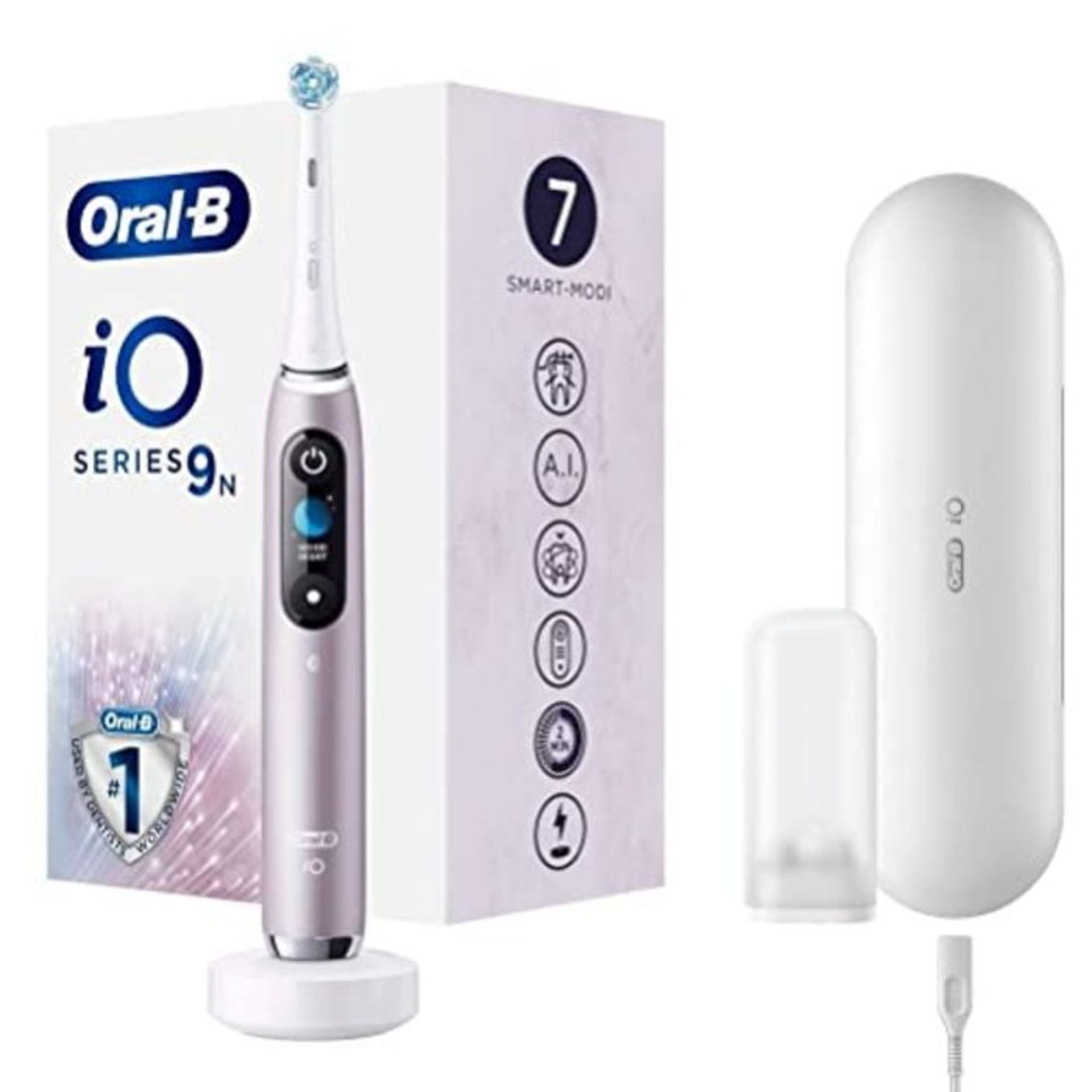 RRP £230.00 Oral-B iO 9 Electric Toothbrush with Magnetic Technology, Gentle Micro Vibrations, 7 C