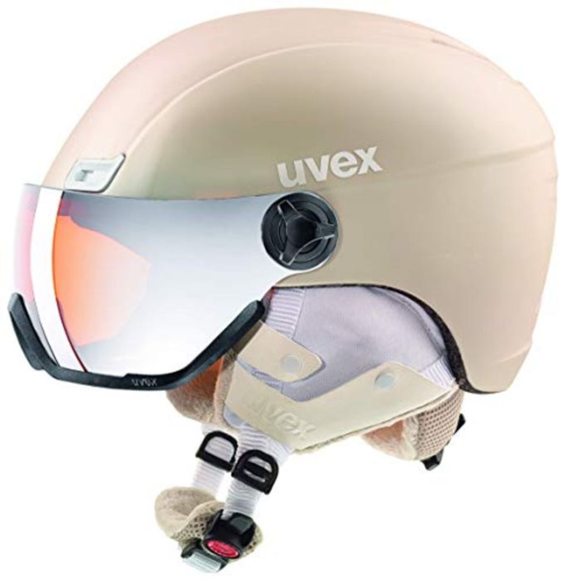 RRP £113.00 uvex Unisex - Erwachsene, hlmt 400 visor style Skihelm, prosecco met mat, 53-58 cm