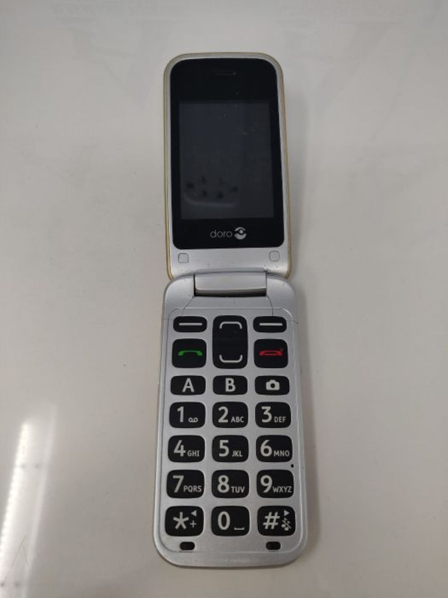 RRP £73.00 Doro 2424 (champagne-silver) unlocked, mobile phone, cell phone - Image 3 of 3