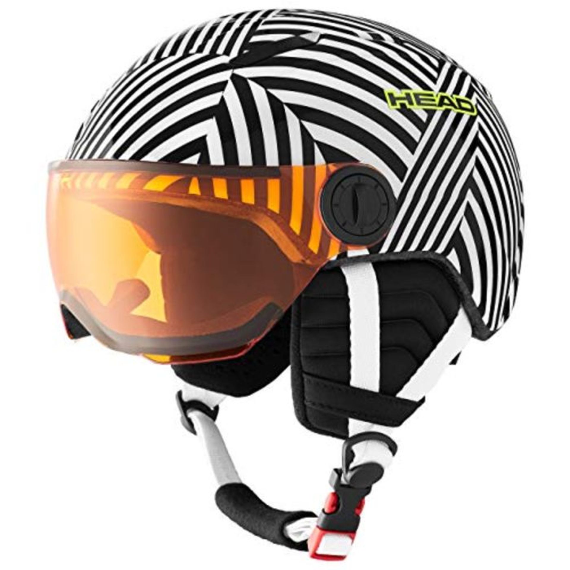 RRP £62.00 HEAD Unisex - Adult's MOJO Visor Ski Helmet, Black/White, XXS