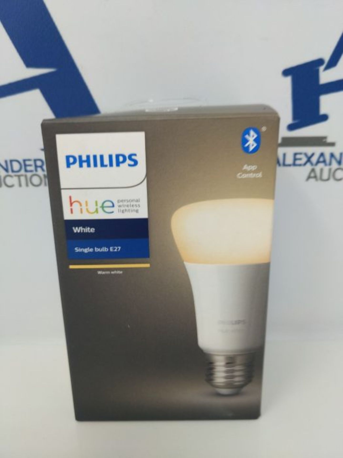 Philips Hue White E27 LED Lampe Einzelpack, dimmbar, warmweiÃxes Licht, steuerbar vi - Image 2 of 3
