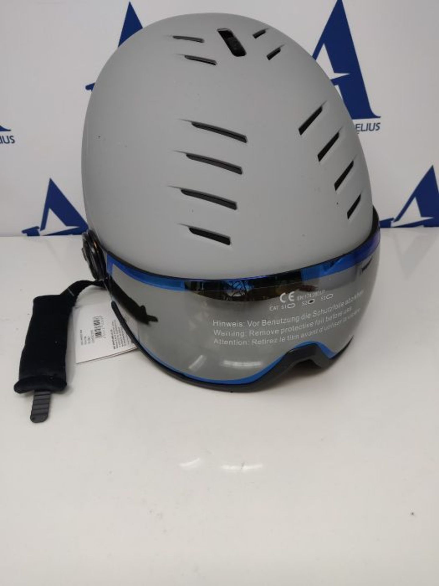 RRP £106.00 Uvex Unisex's Wanted Visor ski Helmet, Rhino mat, 54-58 cm - Image 3 of 3