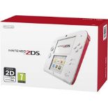 RRP £70.00 Nintendo Handheld Console 2DS - White/Red