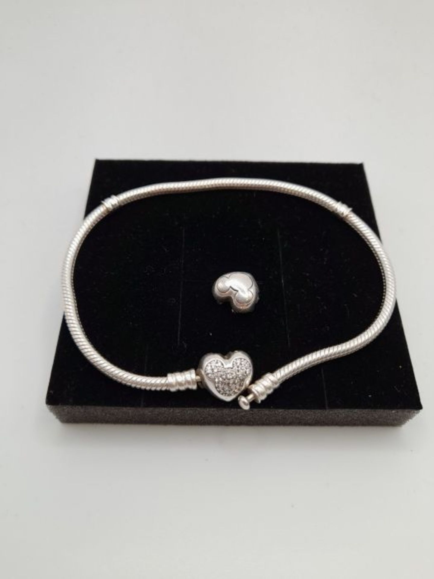 RRP £89.00 [CRACKED] Pandora Moments Disney Micky Maus Schlangen-Gliederarmband mit Herzverschlus - Image 2 of 3