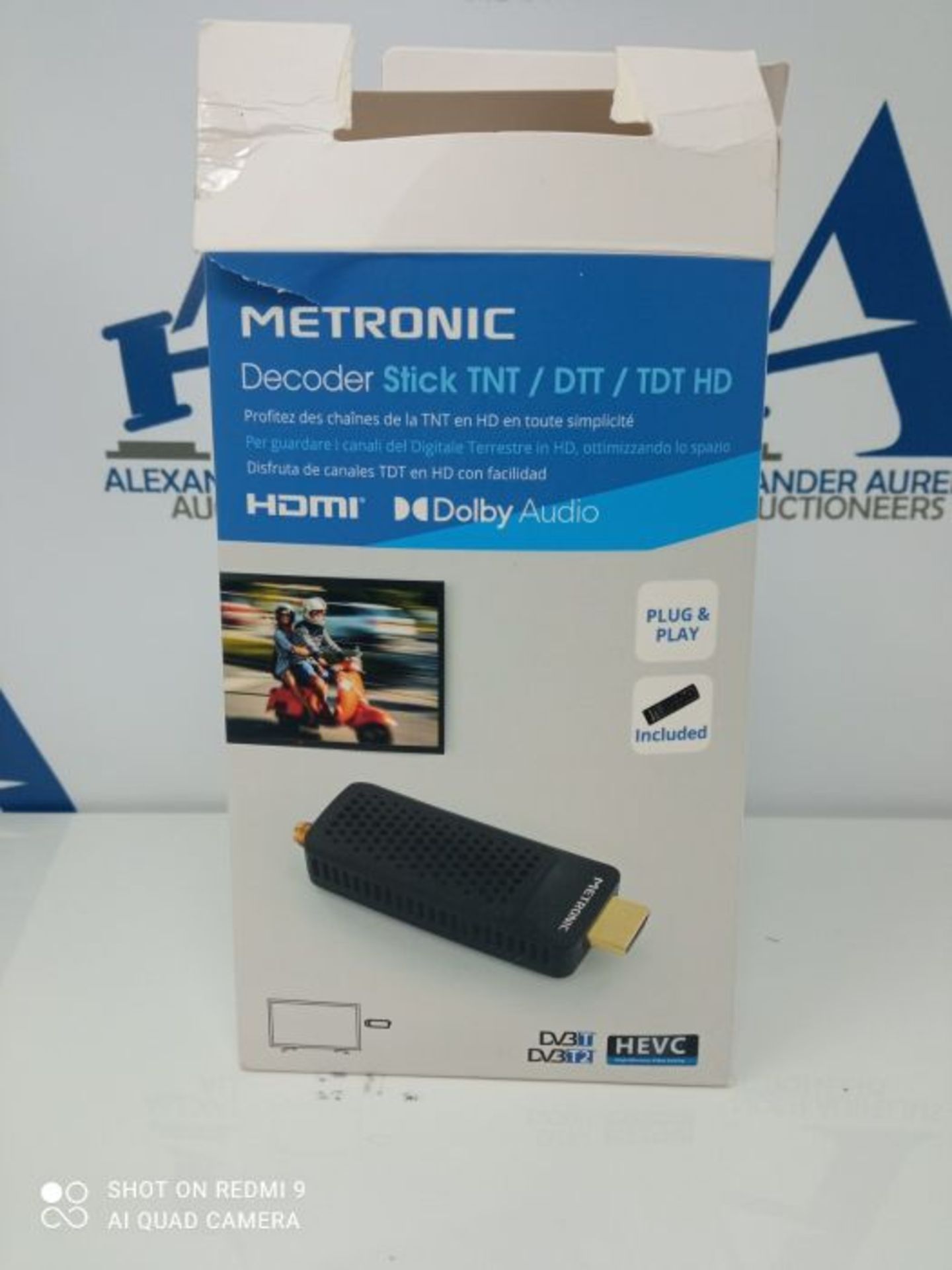 Metronic 441625 Decoder Sintonizzatore Ricevitore TDT DVB-T Compatibile DVB-T2 Dongle