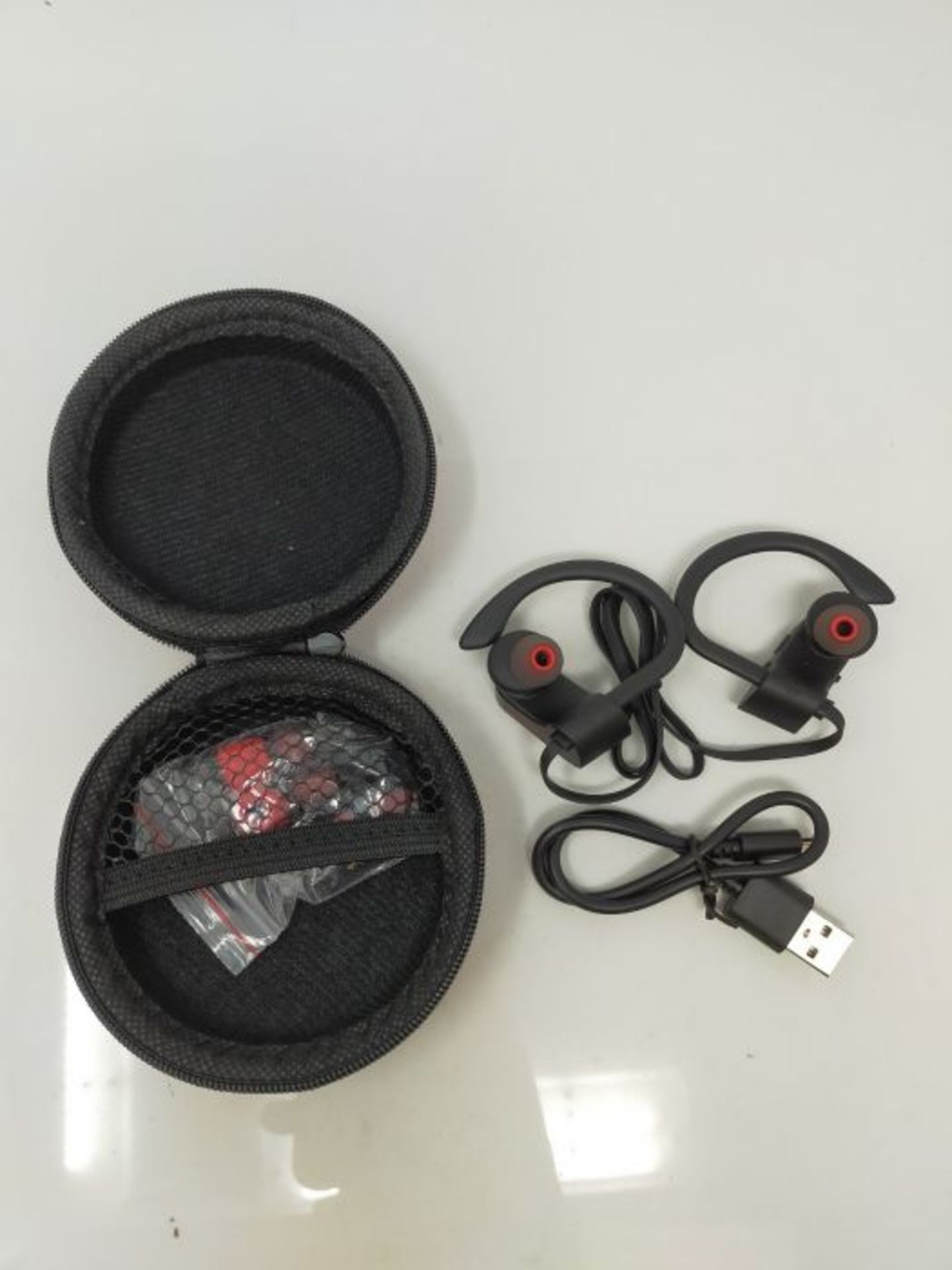 FeinTech AKH 5-00 Bluetooth 5.0 Sport Headphones Earbuds Microphone AAC IPX7 Black - Image 3 of 3