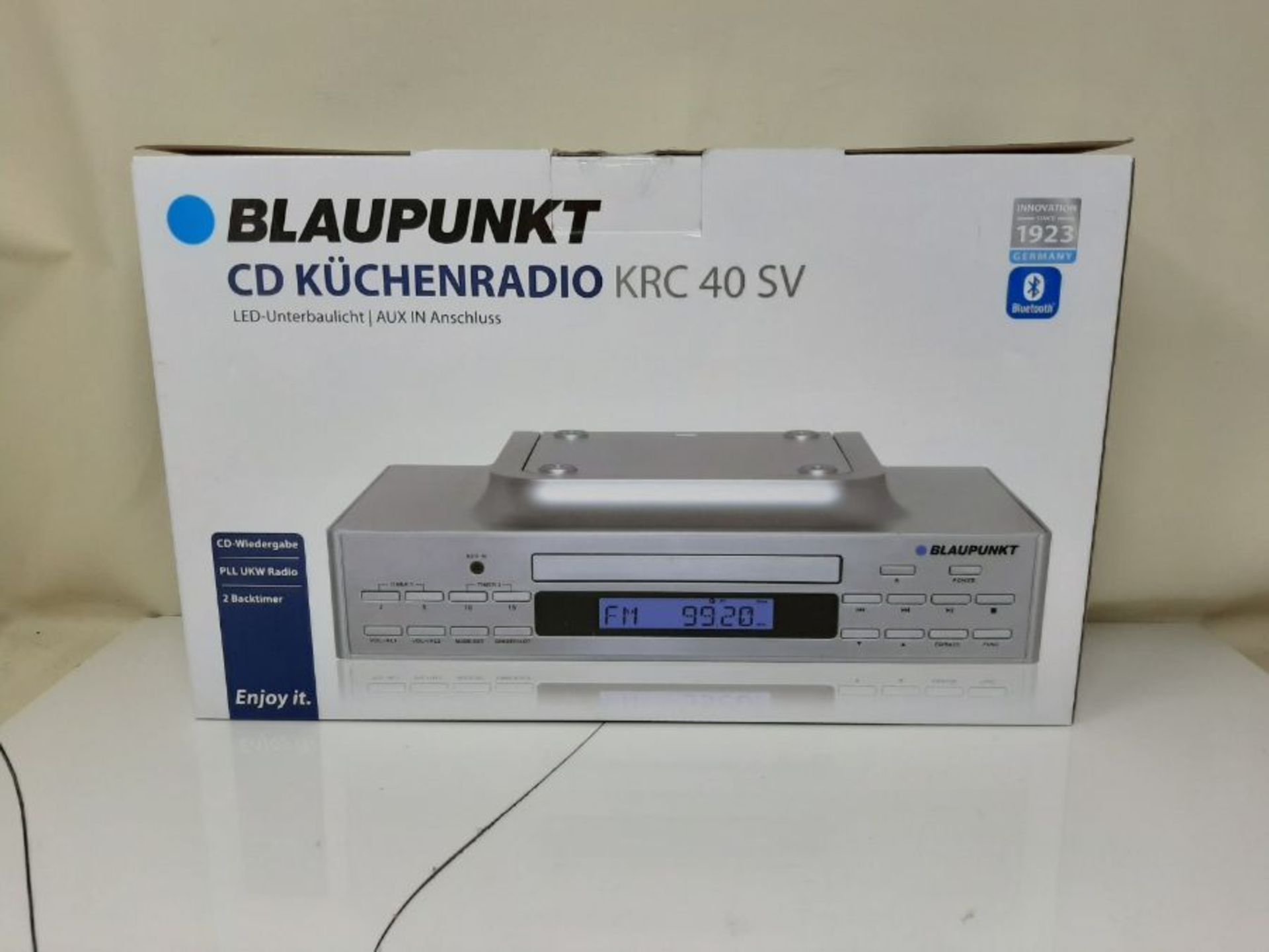 RRP £69.00 Blaupunkt KÃ¼chenradio KRC 40 SV, PLL-UKW-Radio, Bluetooth, Aux-In, CD-Wiedergabe, H
