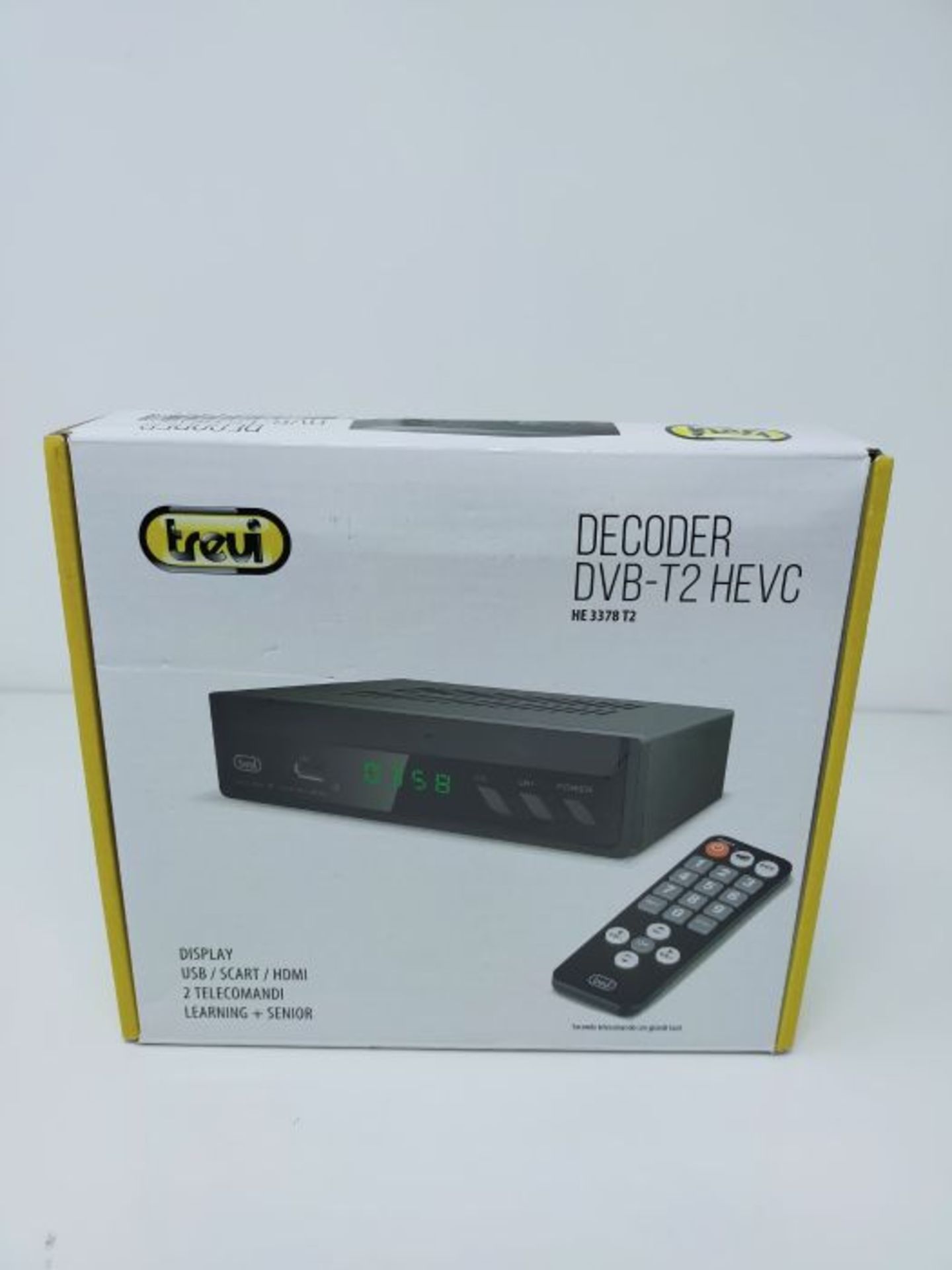 Trevi HE 3378 T2 Decoder Digitale Terrestre HD DVBT-T2 con H.265/HEVC 10 bit, HDMI, SC