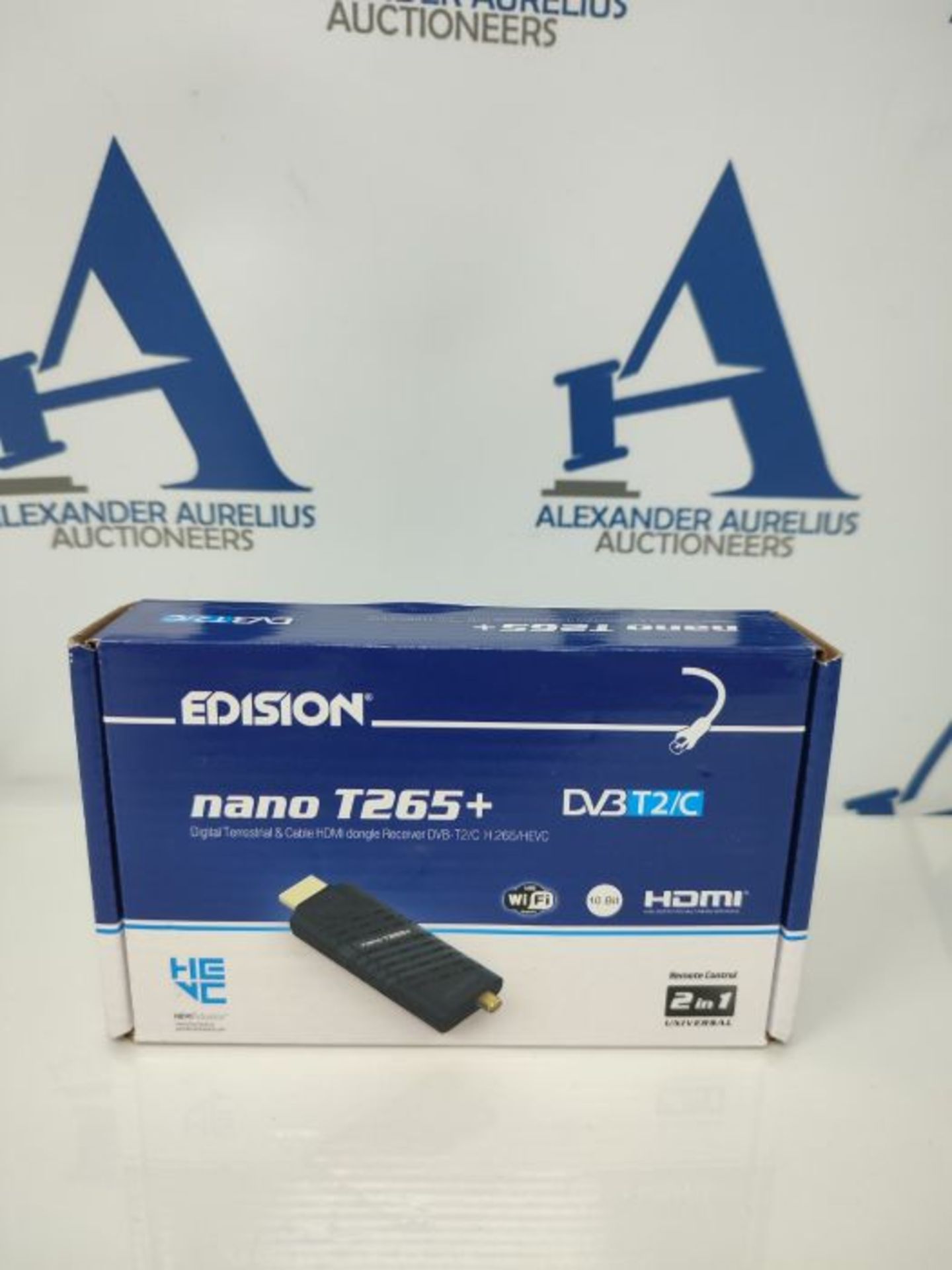 Edision NANO T265+ Terrestrial and Cable HDMI dongle Receiver, DVB-T2/C, H265 HEVC, FT - Image 2 of 3