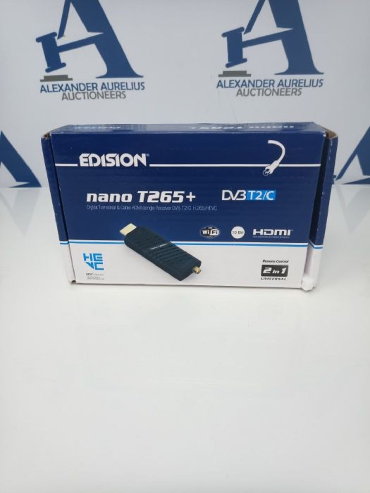 Edision NANO T265+ Terrestrial and Cable HDMI dongle Receiver, DVB-T2/C, H265 HEVC, FT - Image 2 of 3