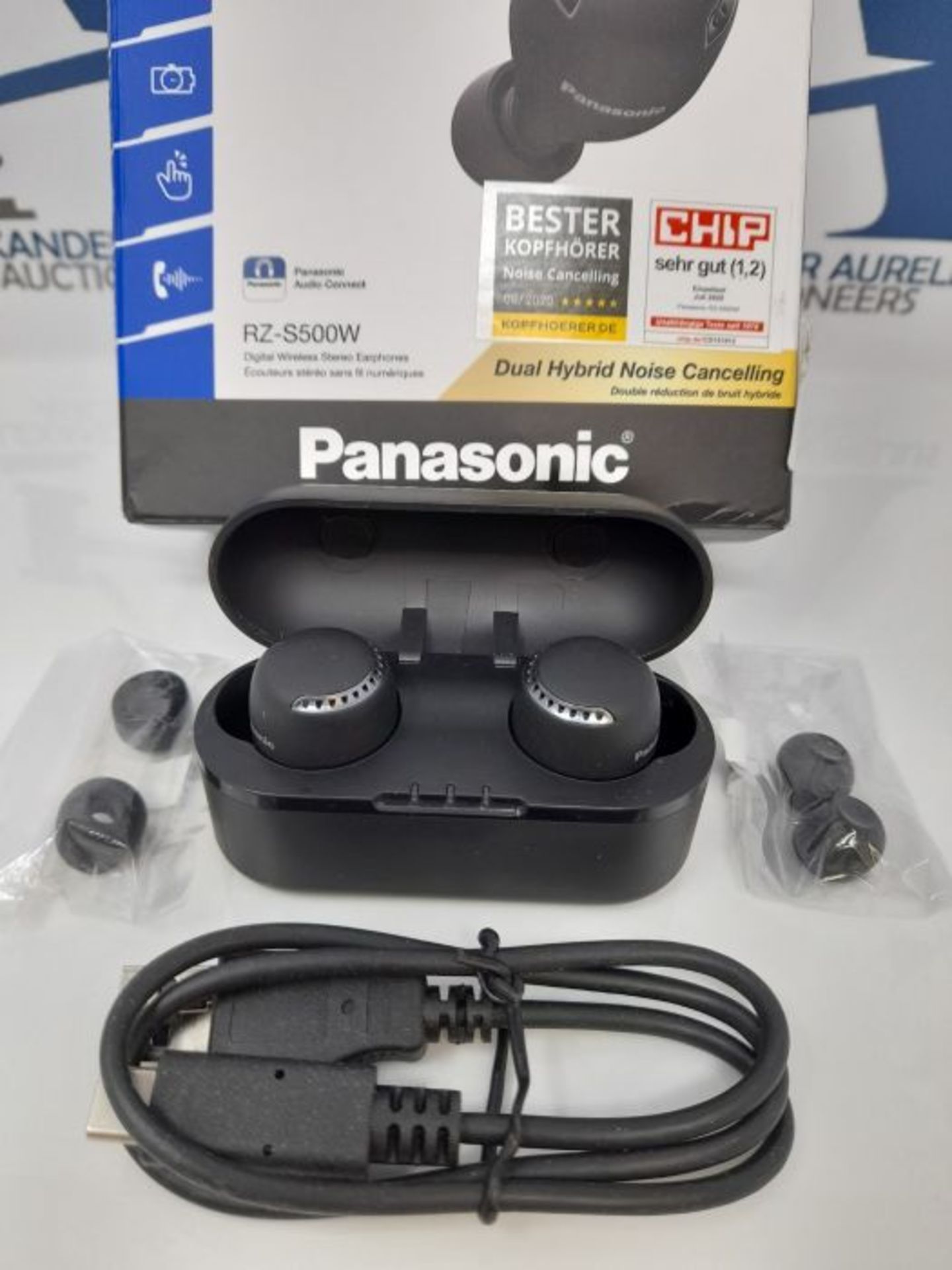 RRP £159.00 Panasonic RZ-S500WE-K True Wireless Earbuds with Dual Hybrid Noise Cancelling, Alexa B - Image 2 of 3