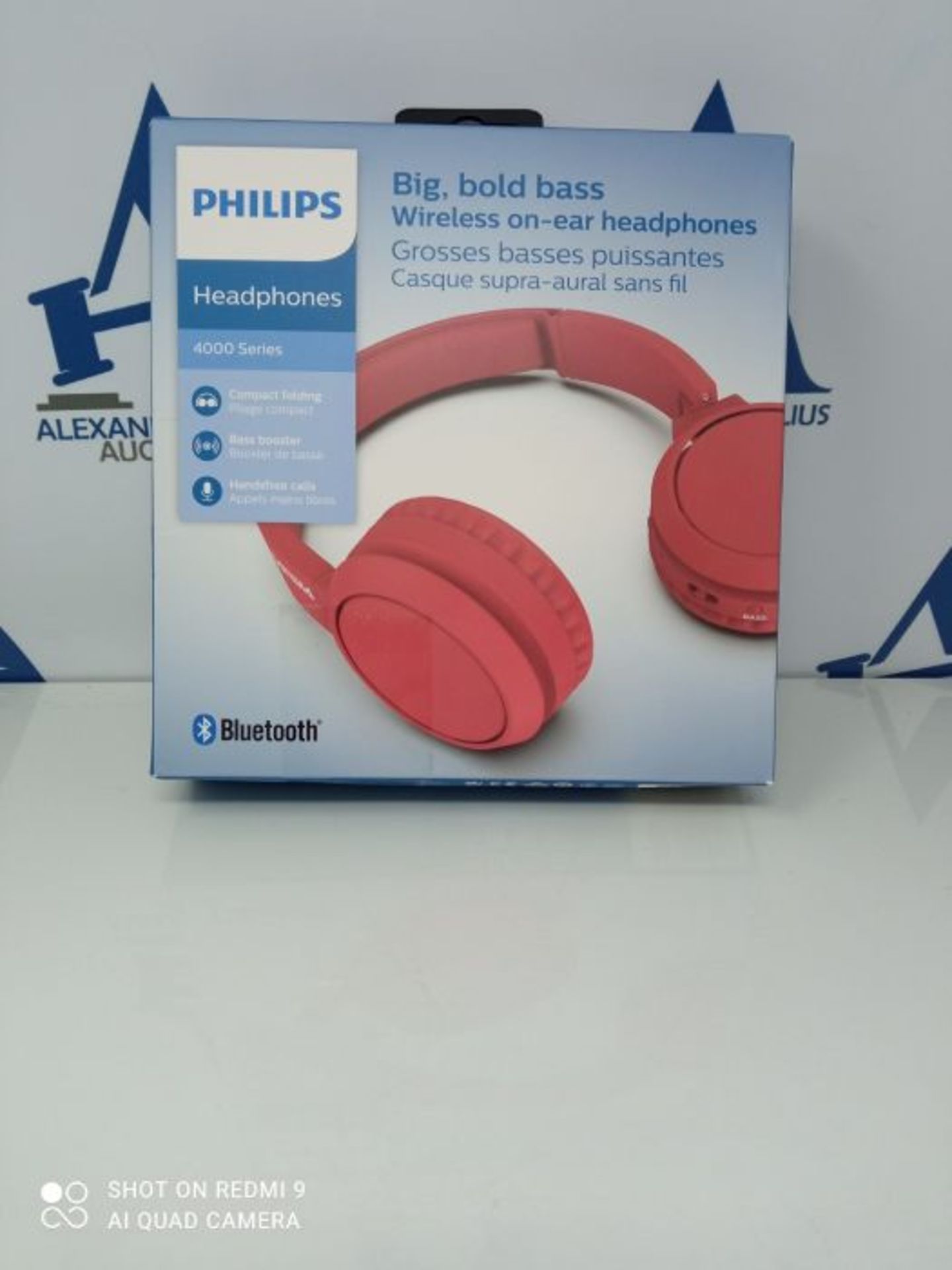 Philips On Ear Kopfhörer H4205RD/00 mit Bass Boost-Taste (Bluetooth, 29 Stunden Wiede - Image 2 of 3