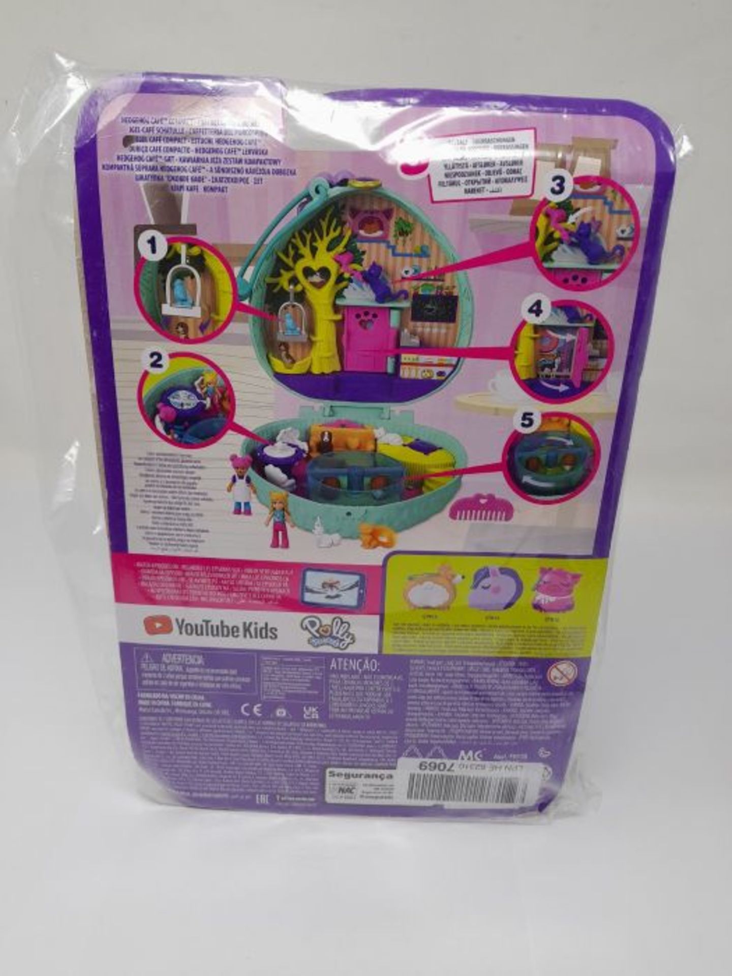 Polly Pocket GTN15? Hedgehog Cafe Compact, Micro Polly Doll & Friend Doll, 2 Animal Fi - Image 2 of 3