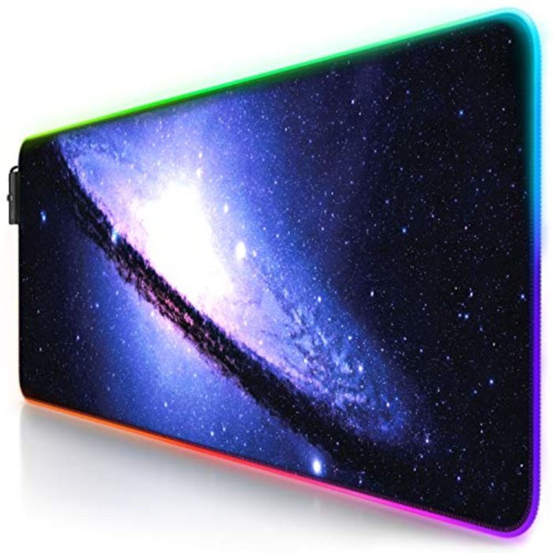 Titanwolf RGB Gaming Mouse Mat 800 x 300 mm XXL Mouse Pad LED Multi Colour 7 LED Colou